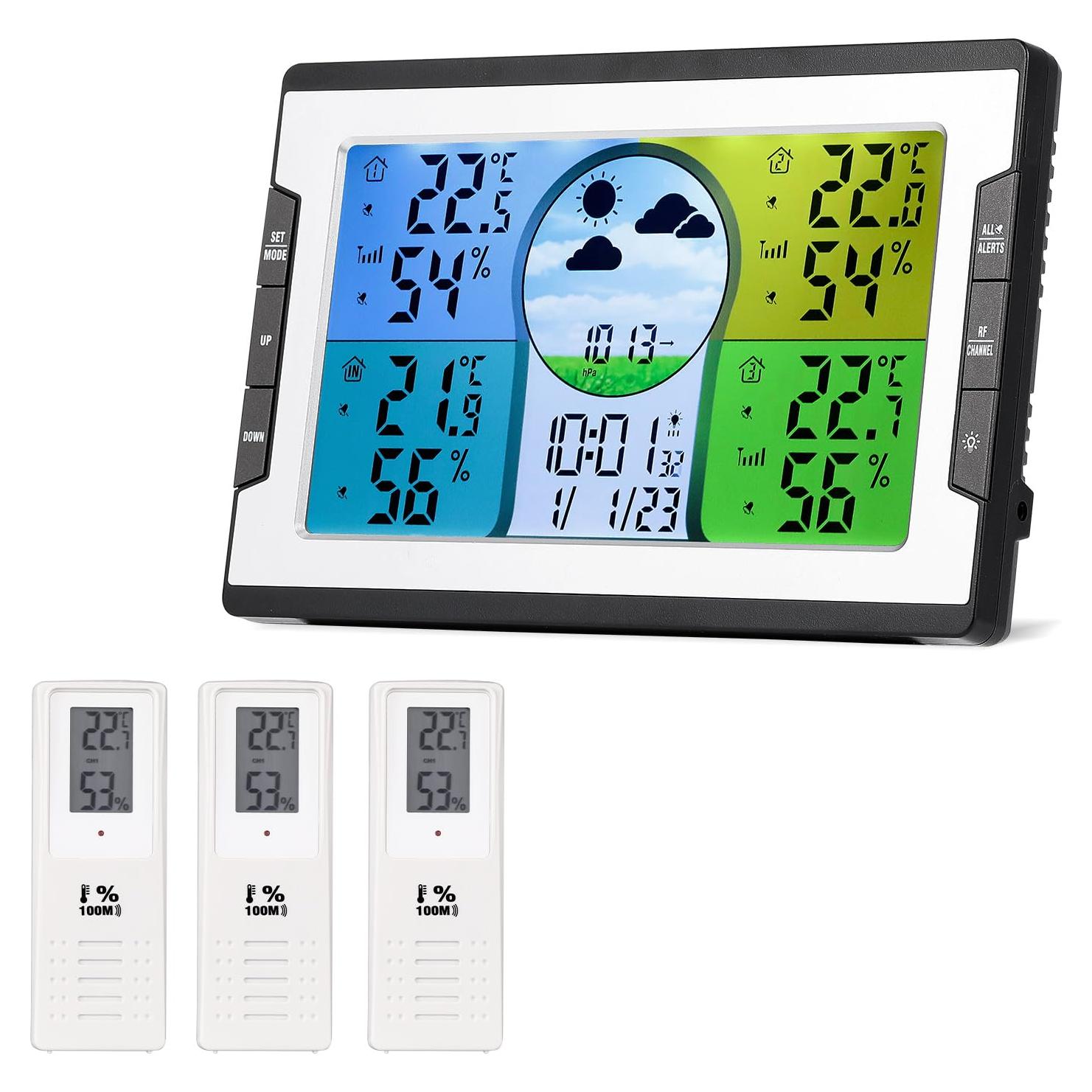 Estación Meteorológica Inalámbrica Moongiantgo con 3 Sensores