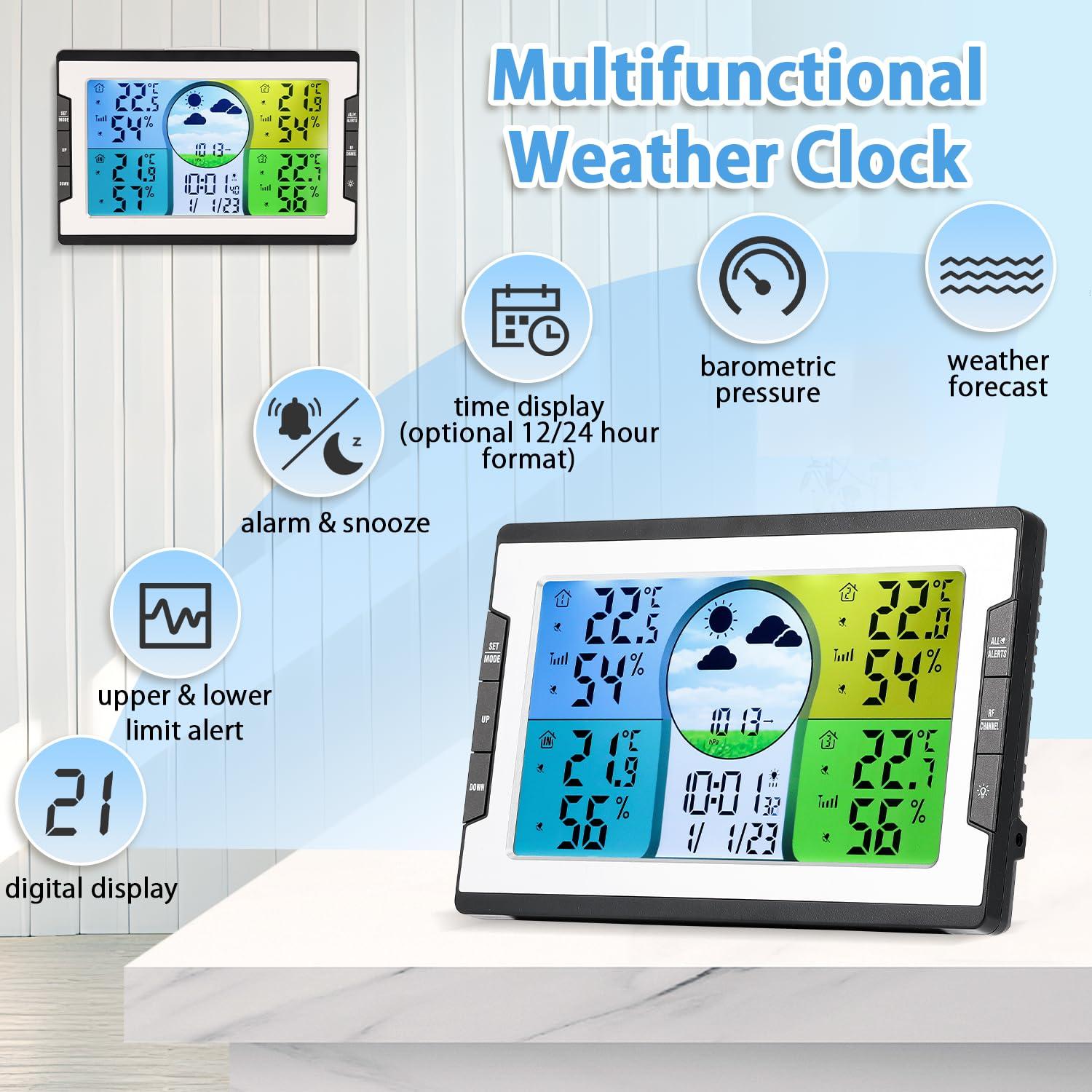 Estación Meteorológica Inalámbrica Moongiantgo con 3 Sensores