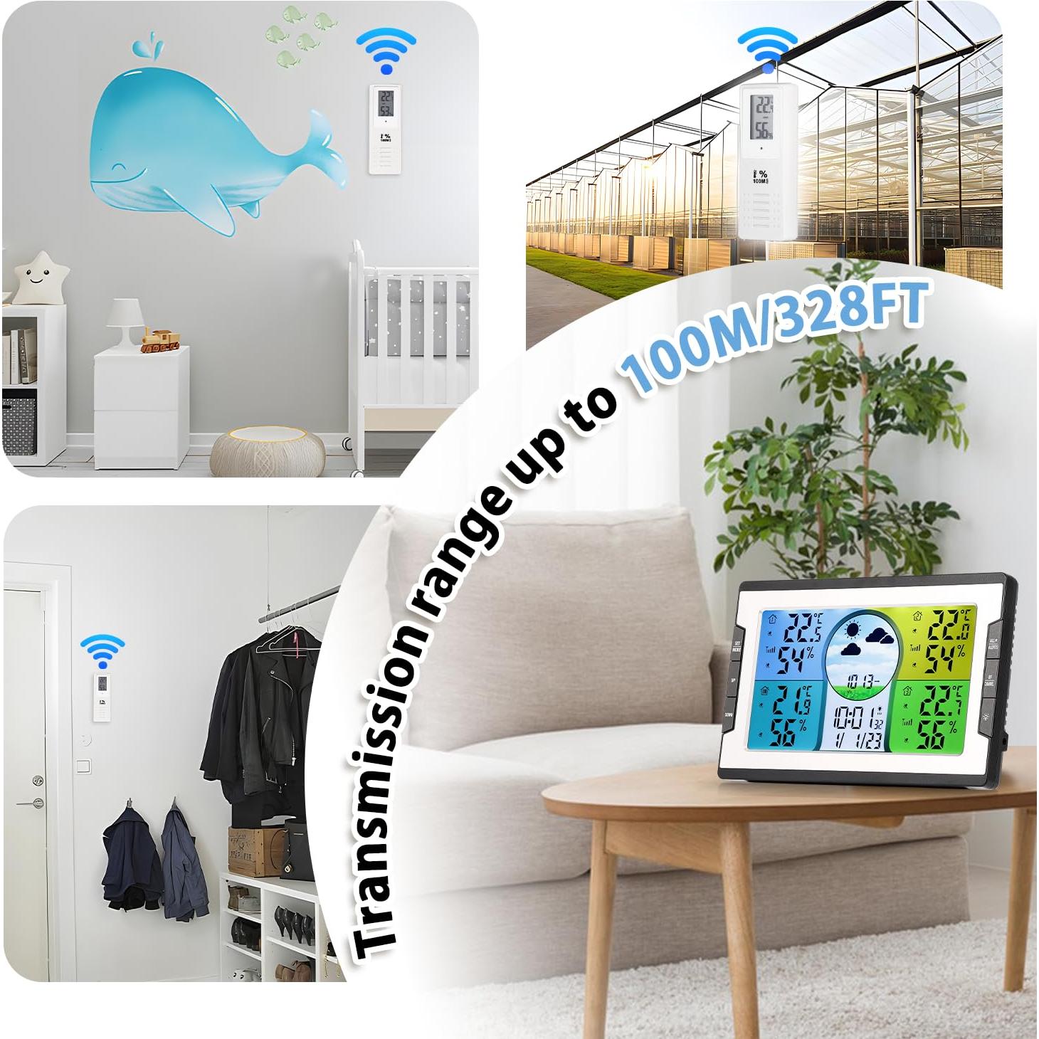 Estación Meteorológica Inalámbrica Moongiantgo con 3 Sensores