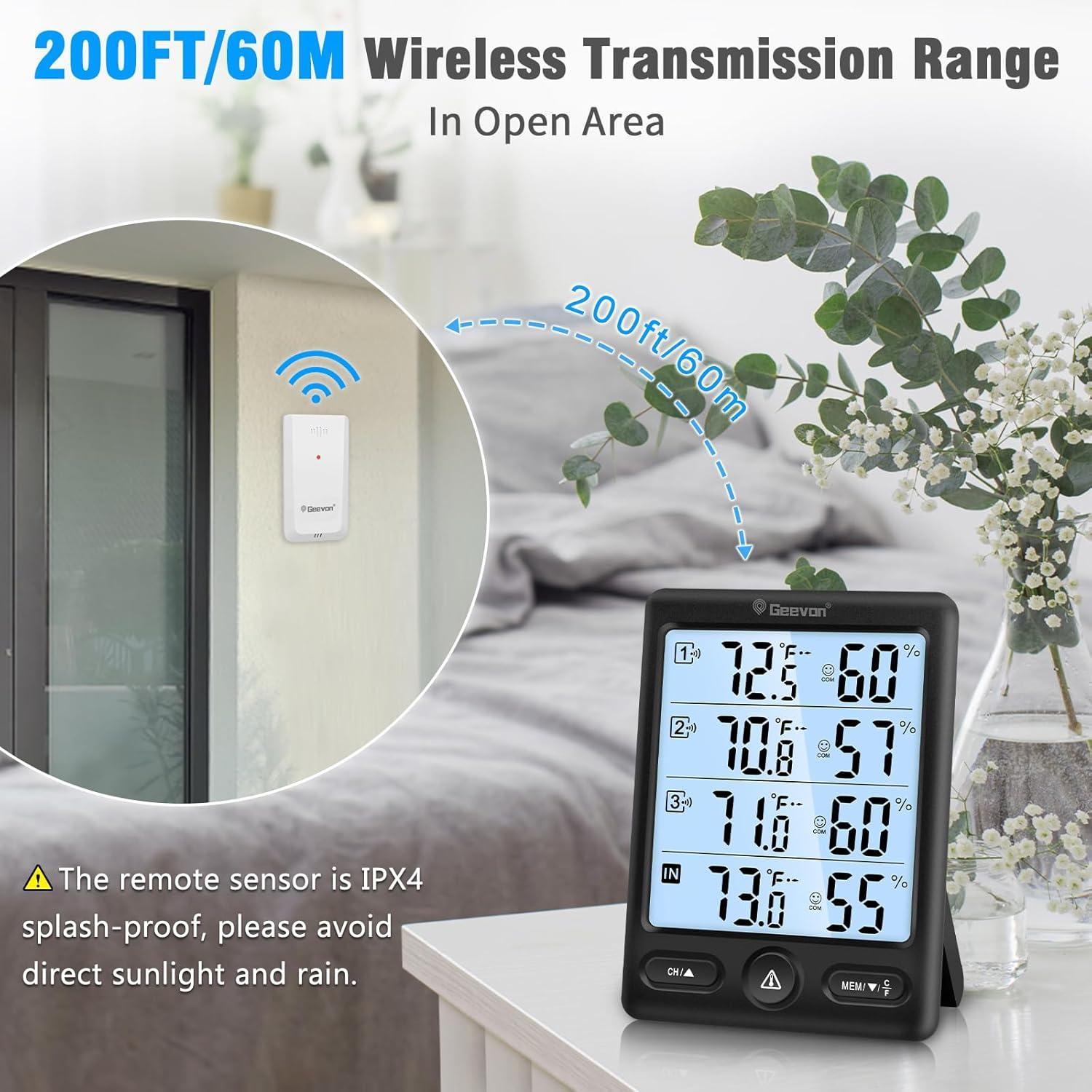 Sensor Remoto Inalámbrico Exterior Geevon TX19 para Estación Meteorológica