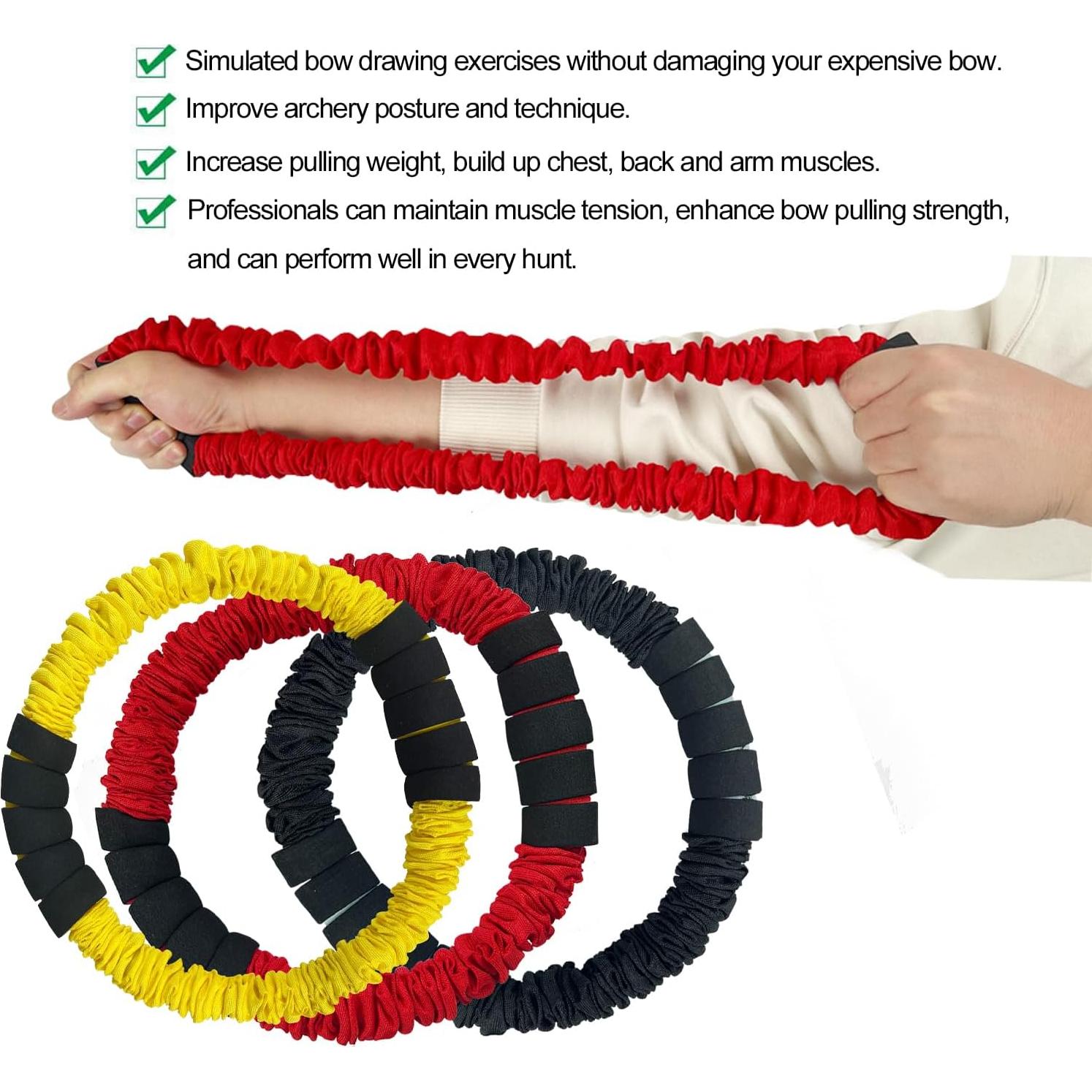 Entrenador de Fuerza de Arco QI HUO JU 35 lbs para Tiro con Arco