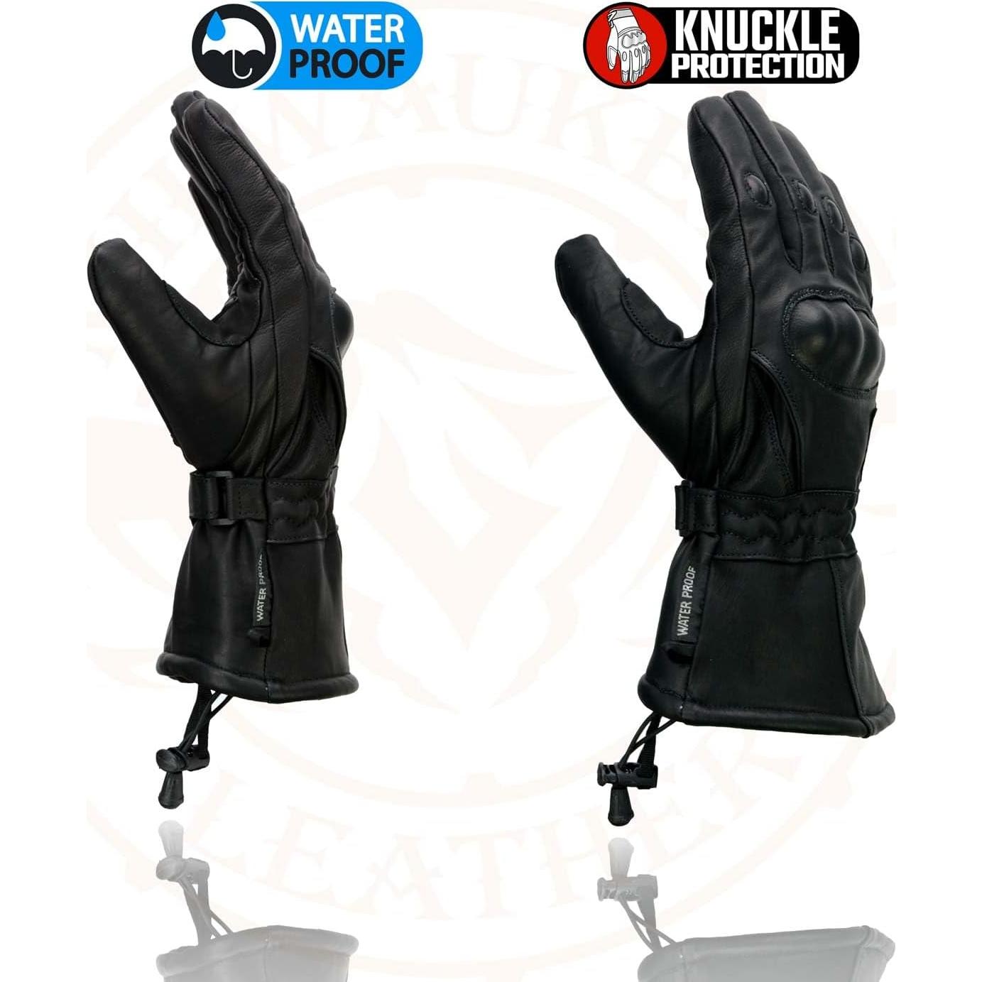 Guantes de cuero impermeables Milwaukee Leather SH815 para hombre