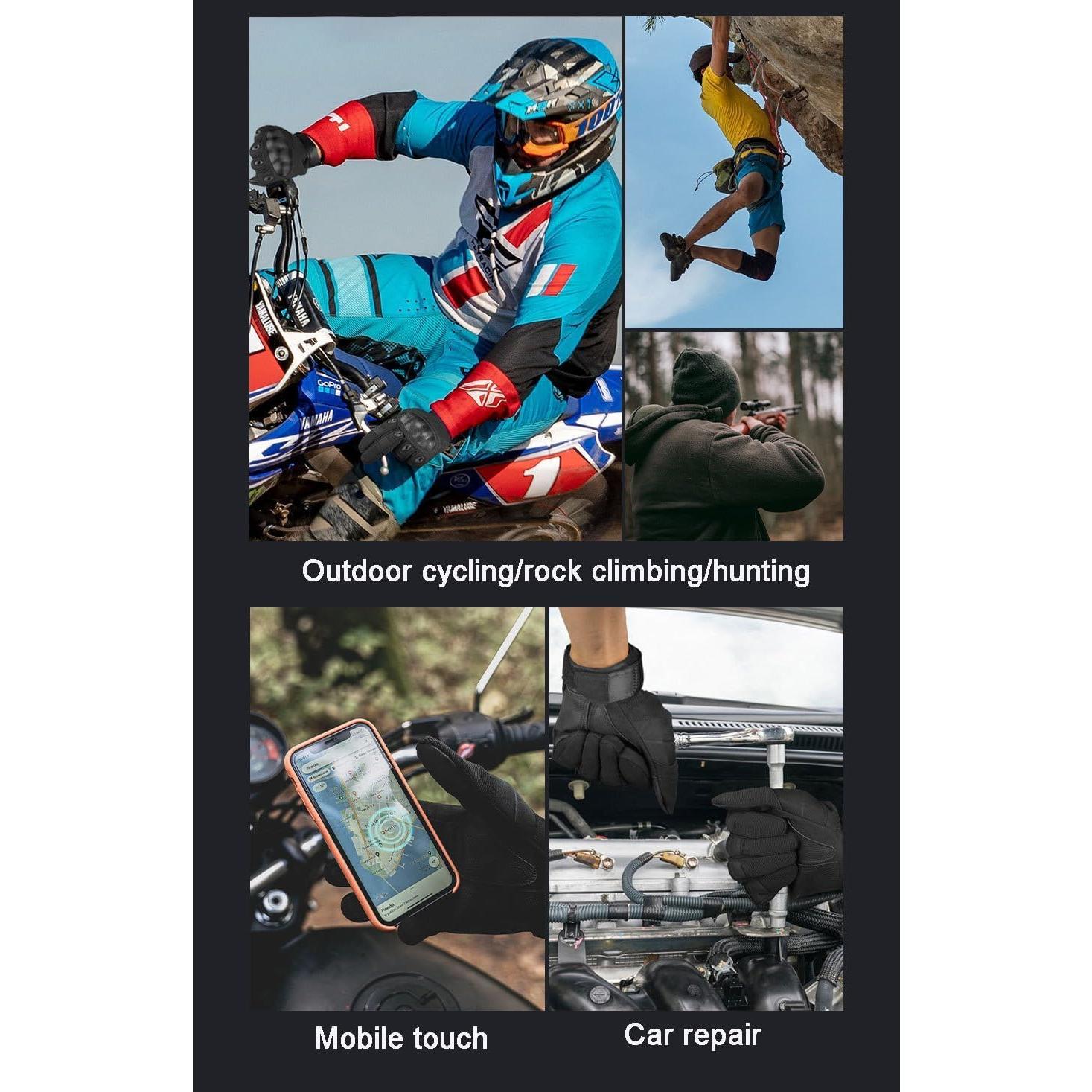 Guantes de Motocicleta HOTNOTE MH - Táctiles y con Nudillos Duros