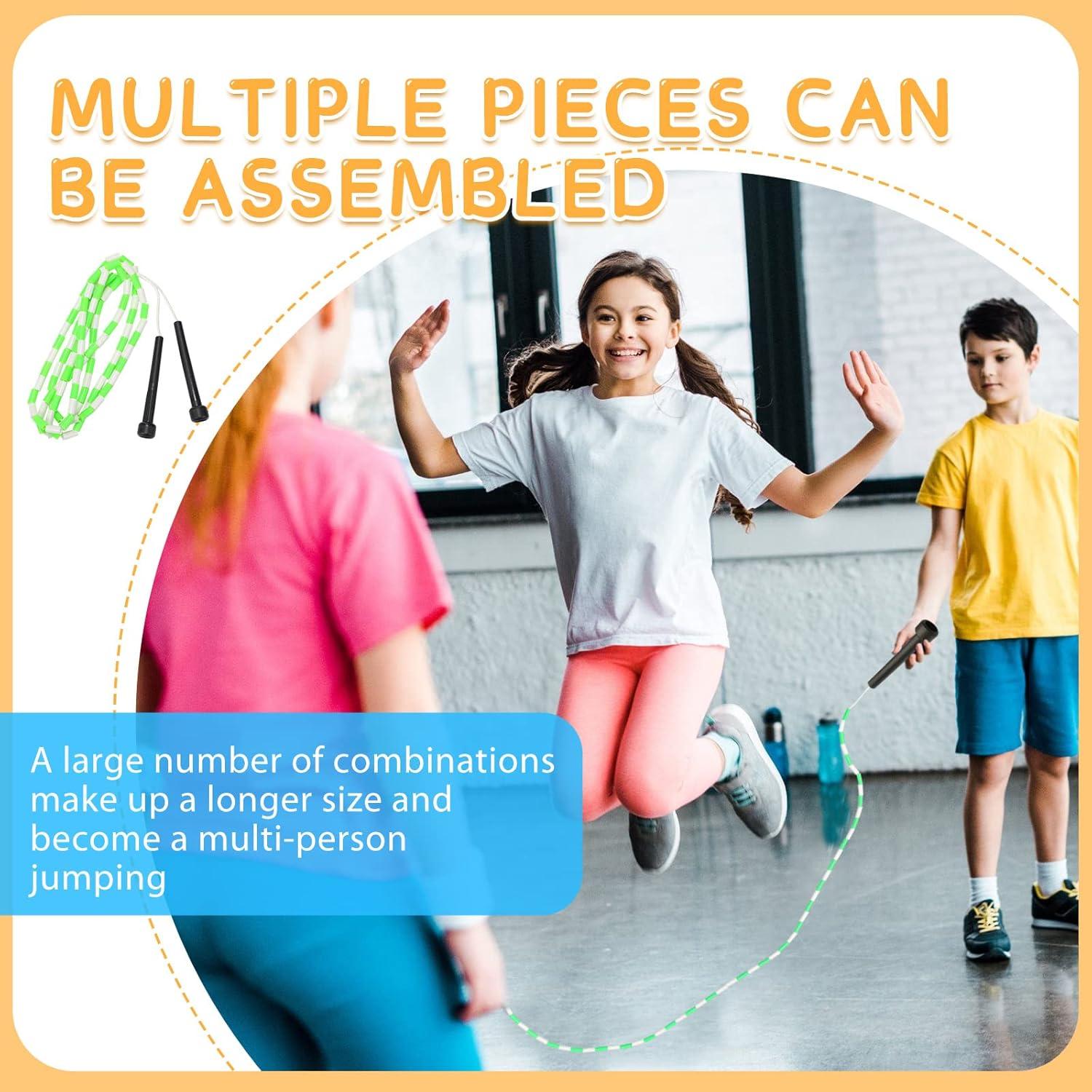 Cuerda de Salto Zubebe Ajustable 2.4m con Cuentas - 10 Piezas