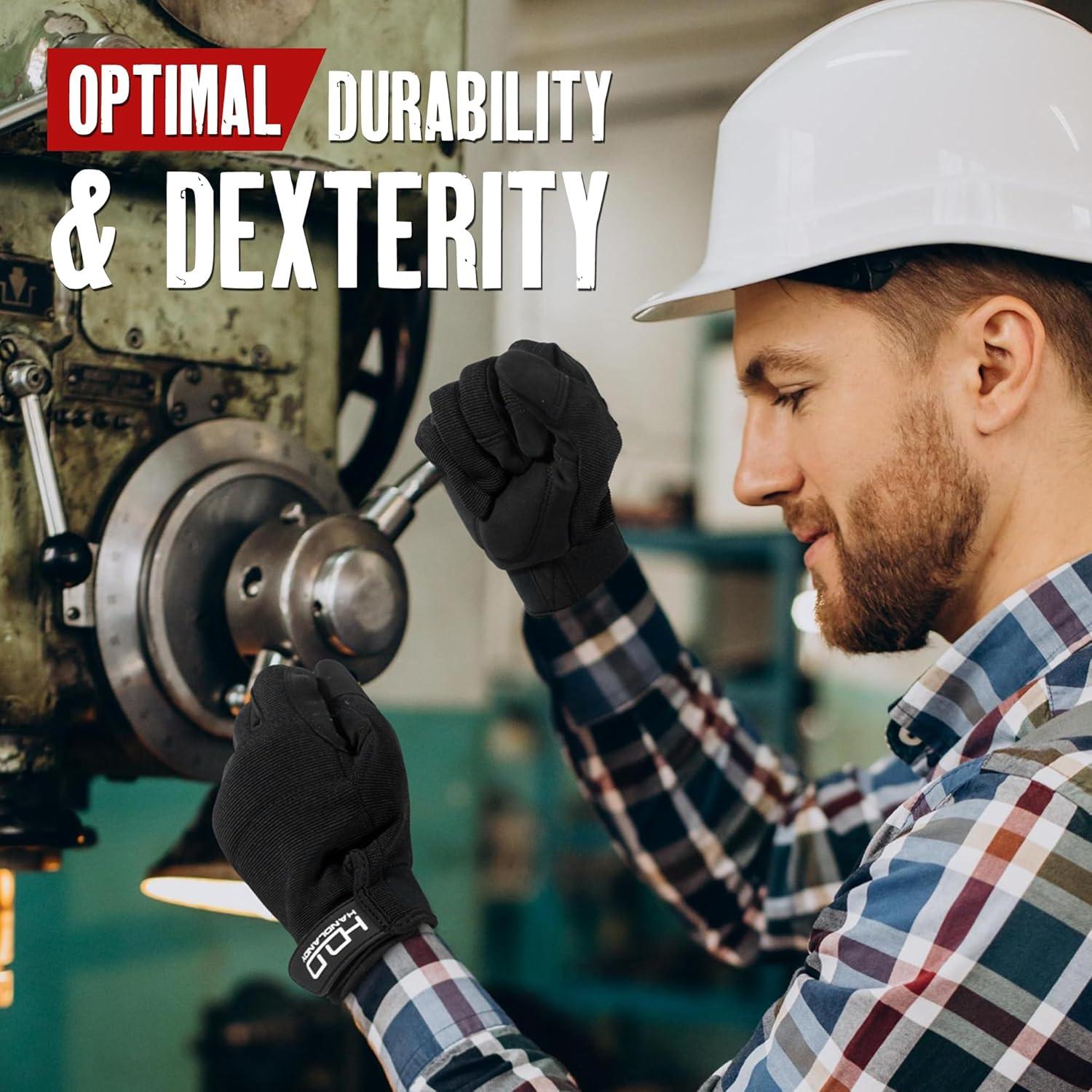 Guantes de Trabajo HANDLANDY Unisex Táctiles Acolchados