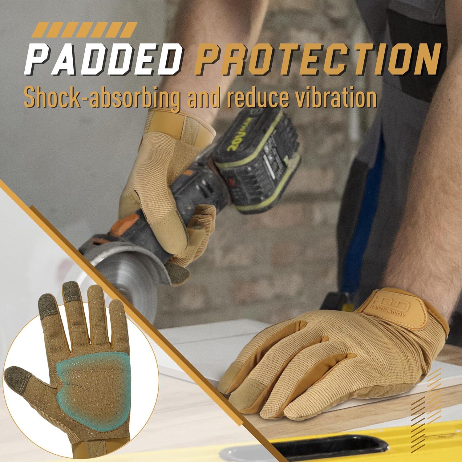Guantes de Trabajo HANDLANDY 5972 Táctiles y Acolchados