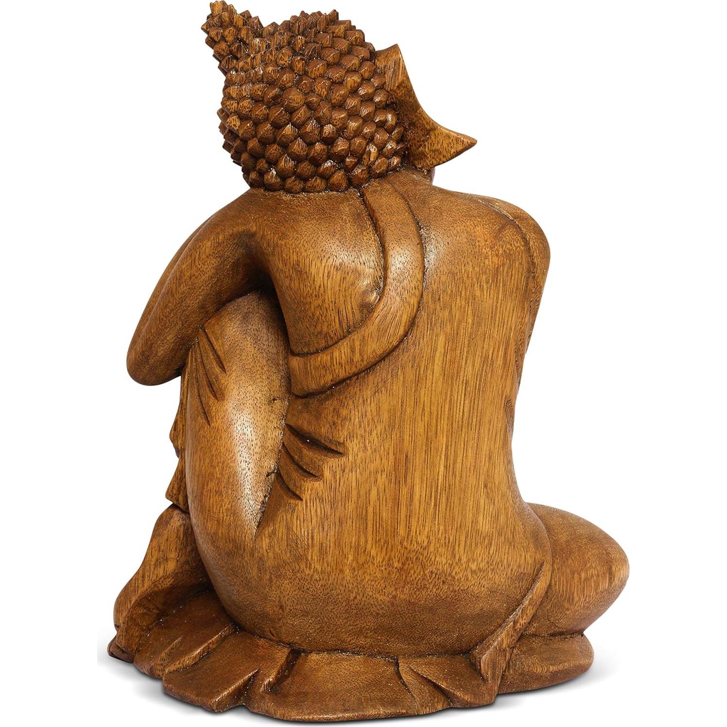Estatua de Buda Durmiendo G6 Collection 21.6 cm Madera Hecha a Mano