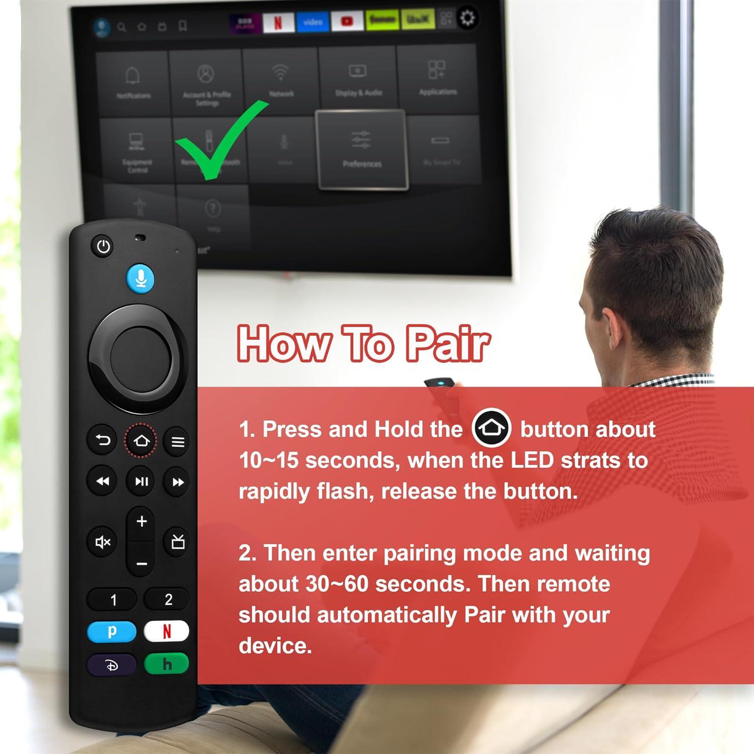 Control Remoto de Voz Hazieoo 3ra Gen Pro para Smart TVs