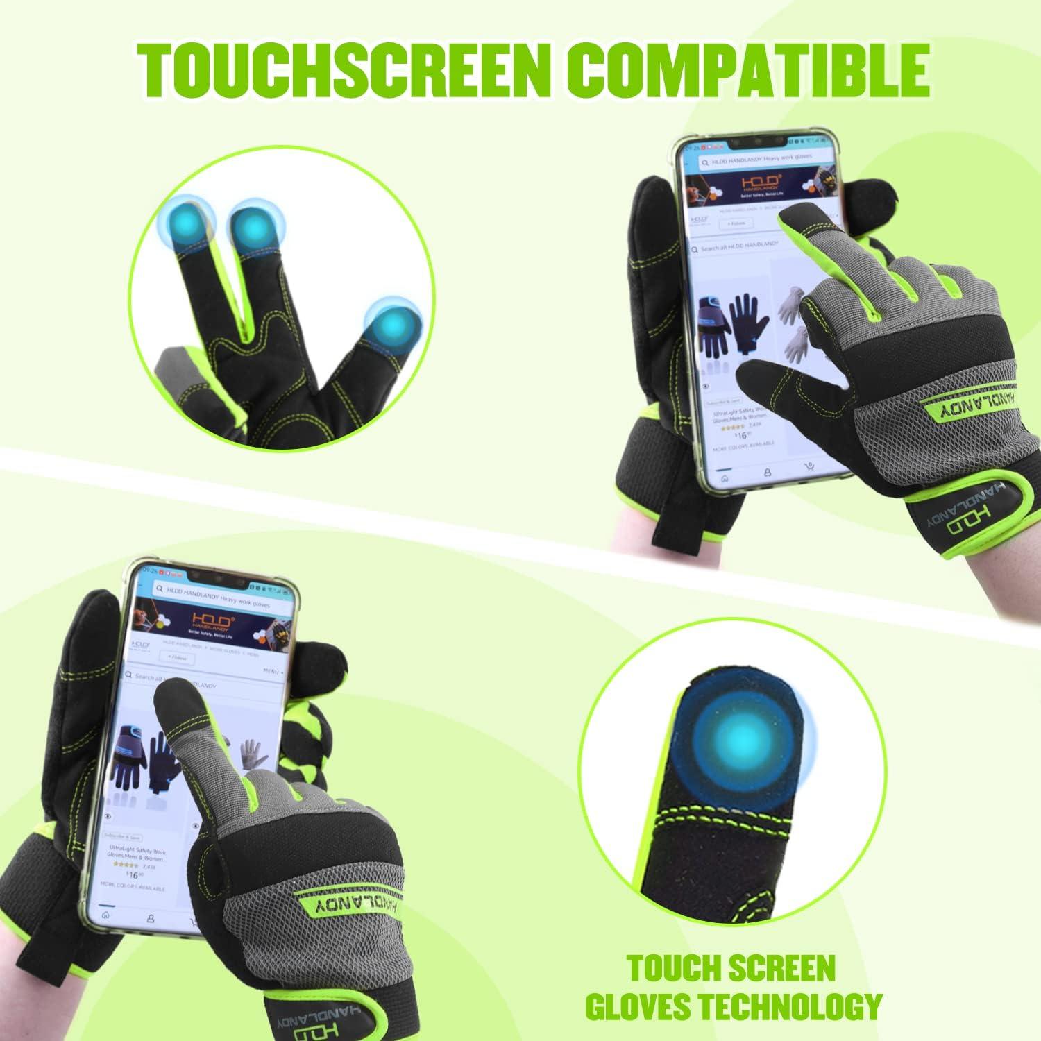Guantes de Trabajo HANDLANDY Táctiles Unisex para Jardín