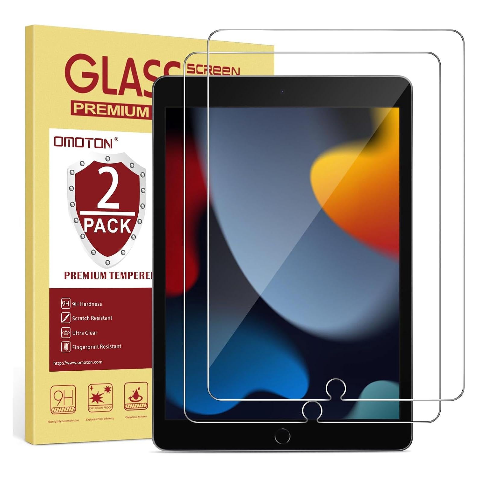 Protector de Pantalla OMOTON para iPad 10.2" (9na, 8va, 7ma Gen) Vidrio Templado