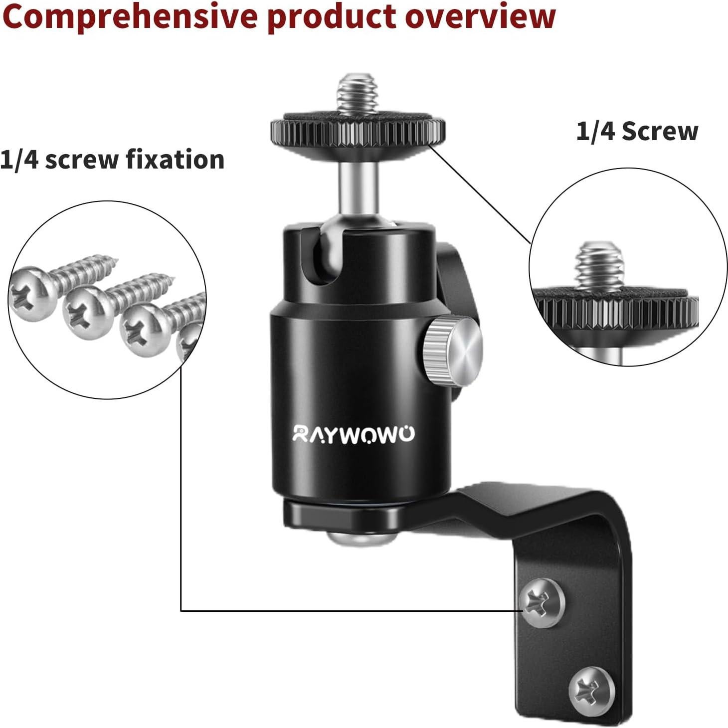 Soporte de Pared Ajustable RAYWOWO para Cámara y Altavoz