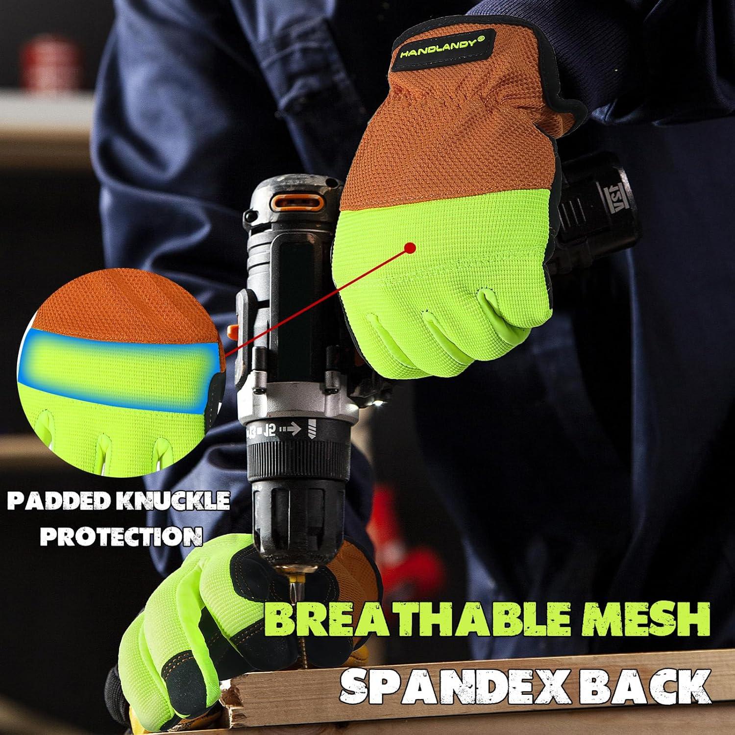 Guantes de Trabajo HANDLANDY Unisex Táctiles Flexibles