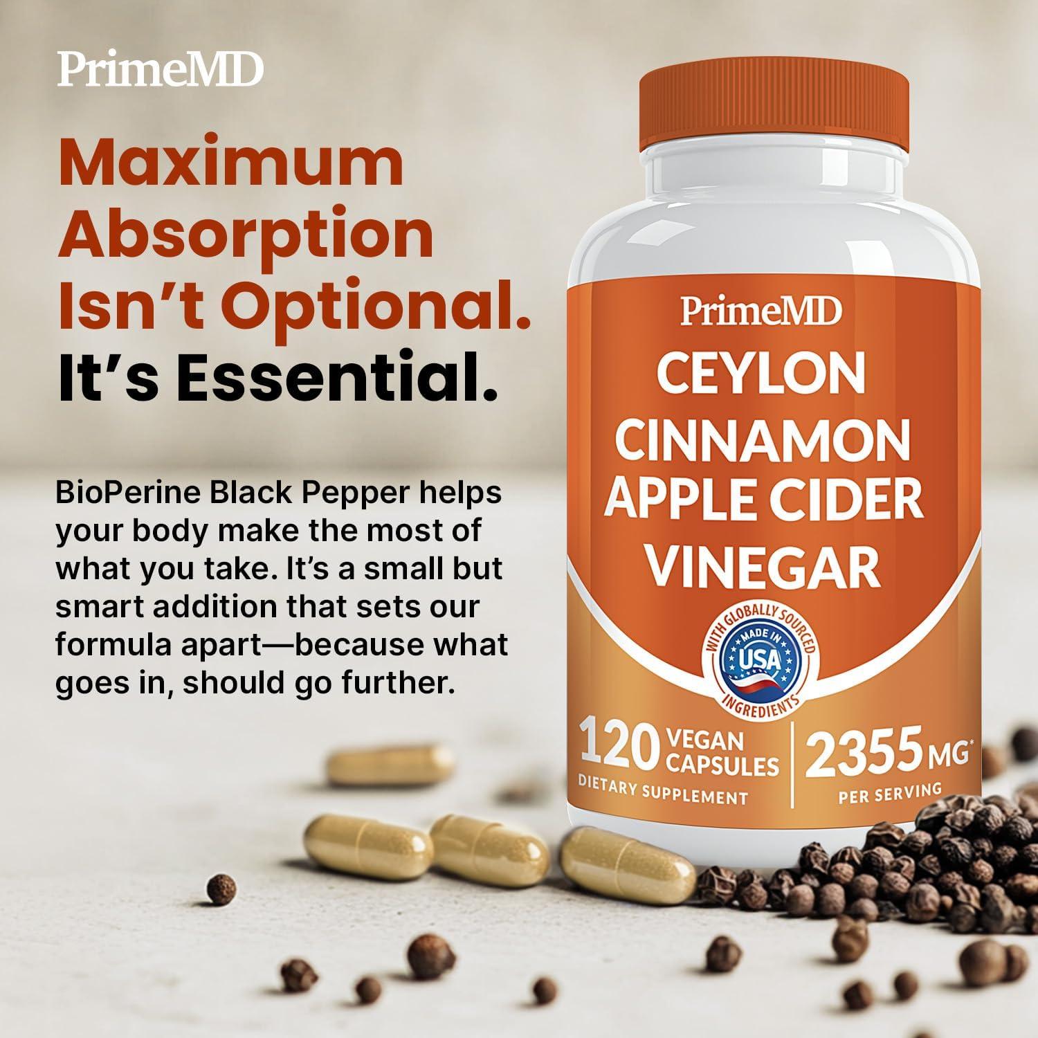 Cápsulas de Canela de Ceilán PrimeMD 2355mg - 120 unidades