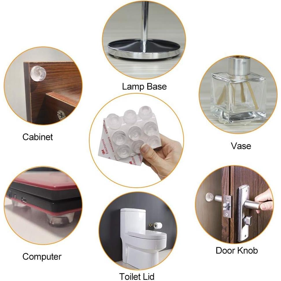 18 Protectores Transparentes de Silicona GINOYA para Muebles