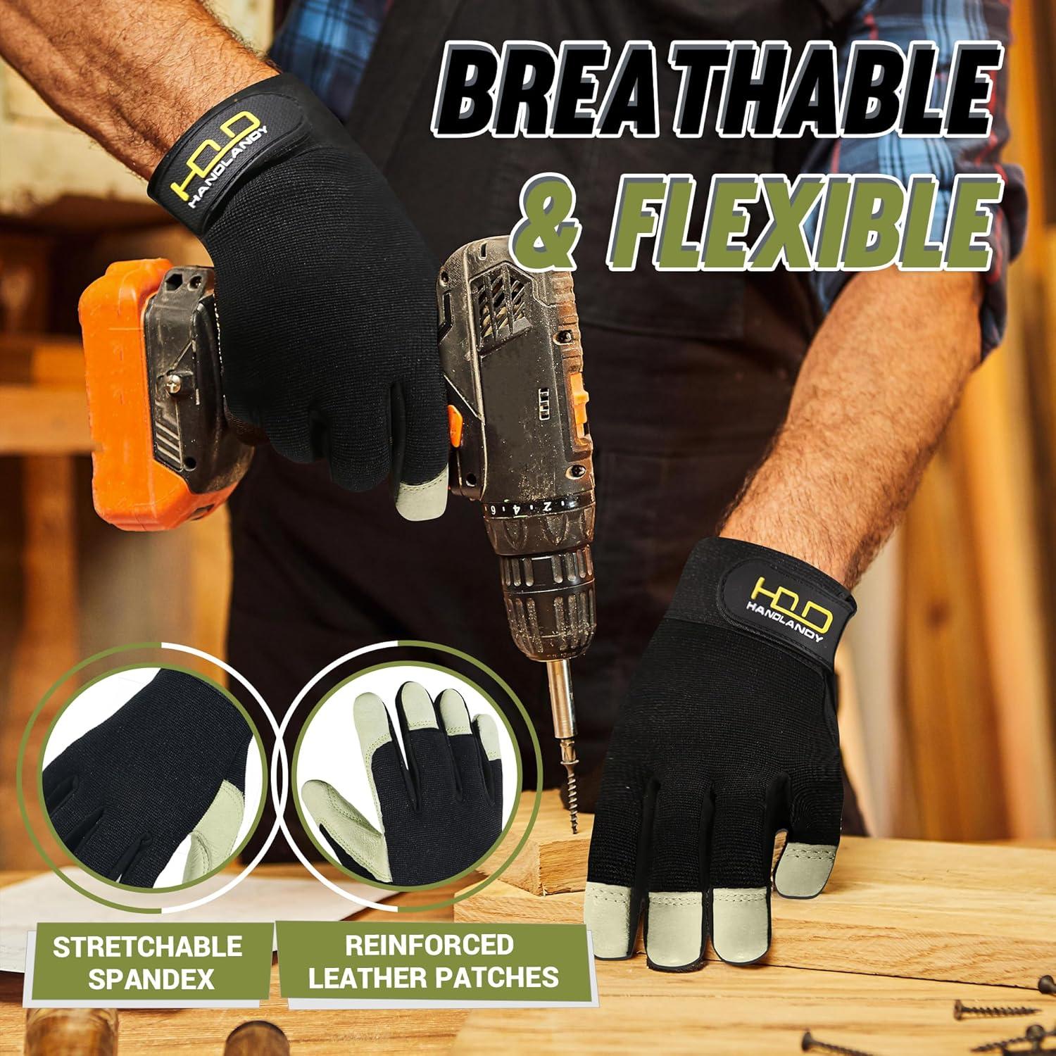 Guantes de Trabajo HANDLANDY Unisex Táctiles Flexibles