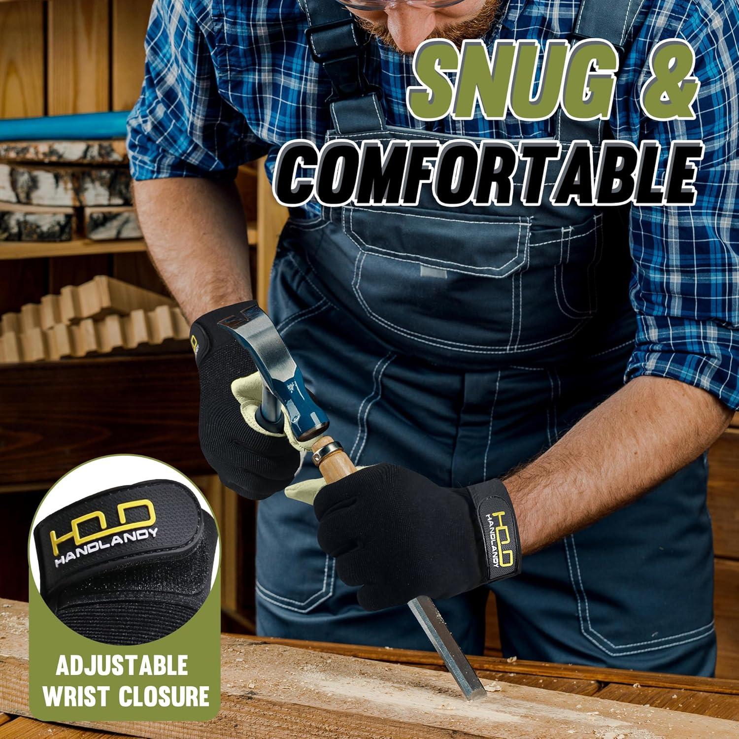 Guantes de Trabajo HANDLANDY Unisex Táctiles Flexibles