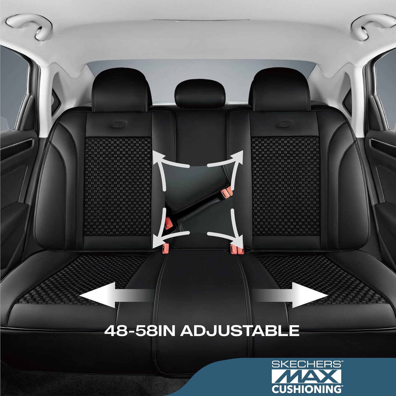 Funda de Asiento de Coche Skechers con Espuma de Memoria - Negro