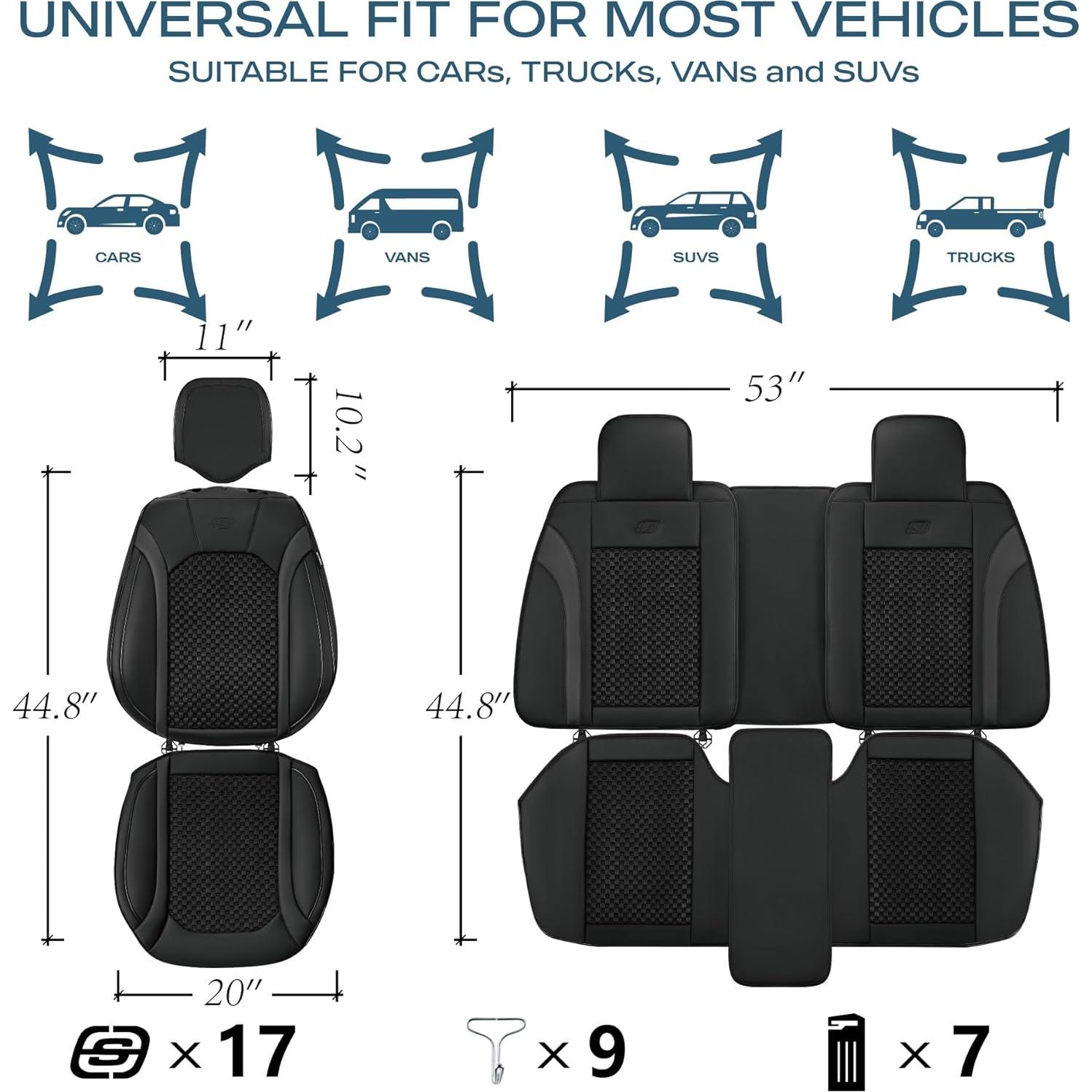 Funda de Asiento de Coche Skechers con Espuma de Memoria - Negro