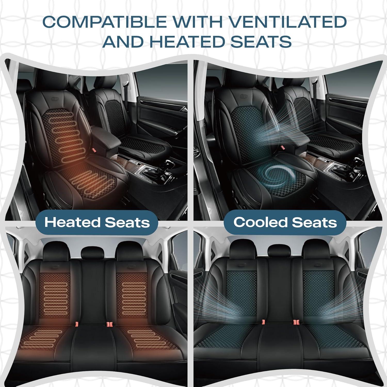 Funda de Asiento de Coche Skechers con Espuma de Memoria - Negro