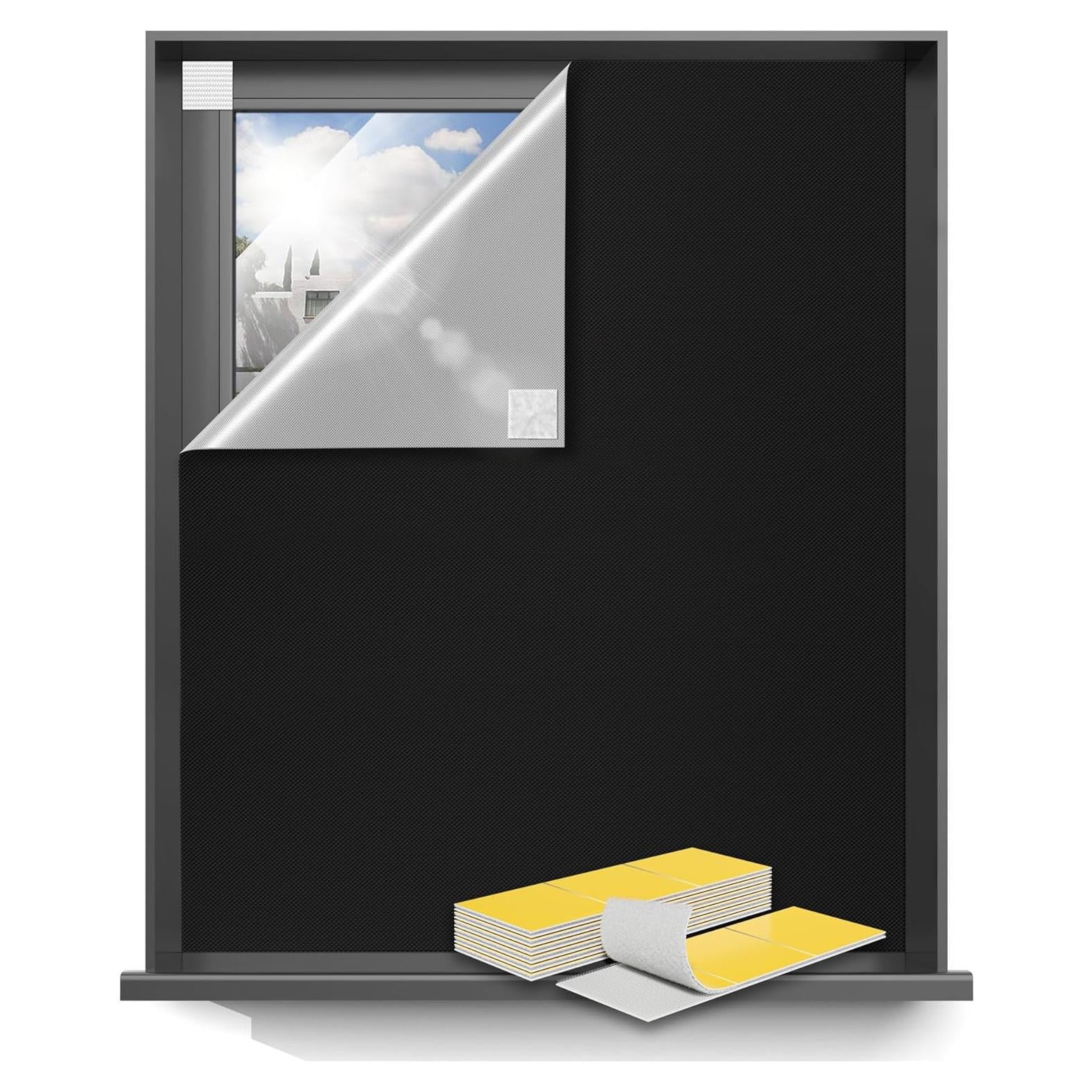 Cortinas Opacas Sumobaby 145x127cm con Cinta de Gancho - Negro