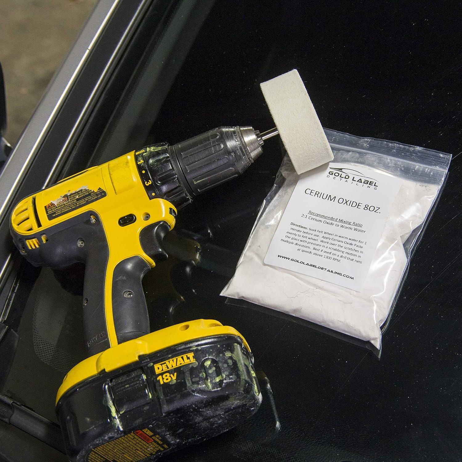 Óxido de Cerio Gold Label 8oz Polvo Pulido Vidrio
