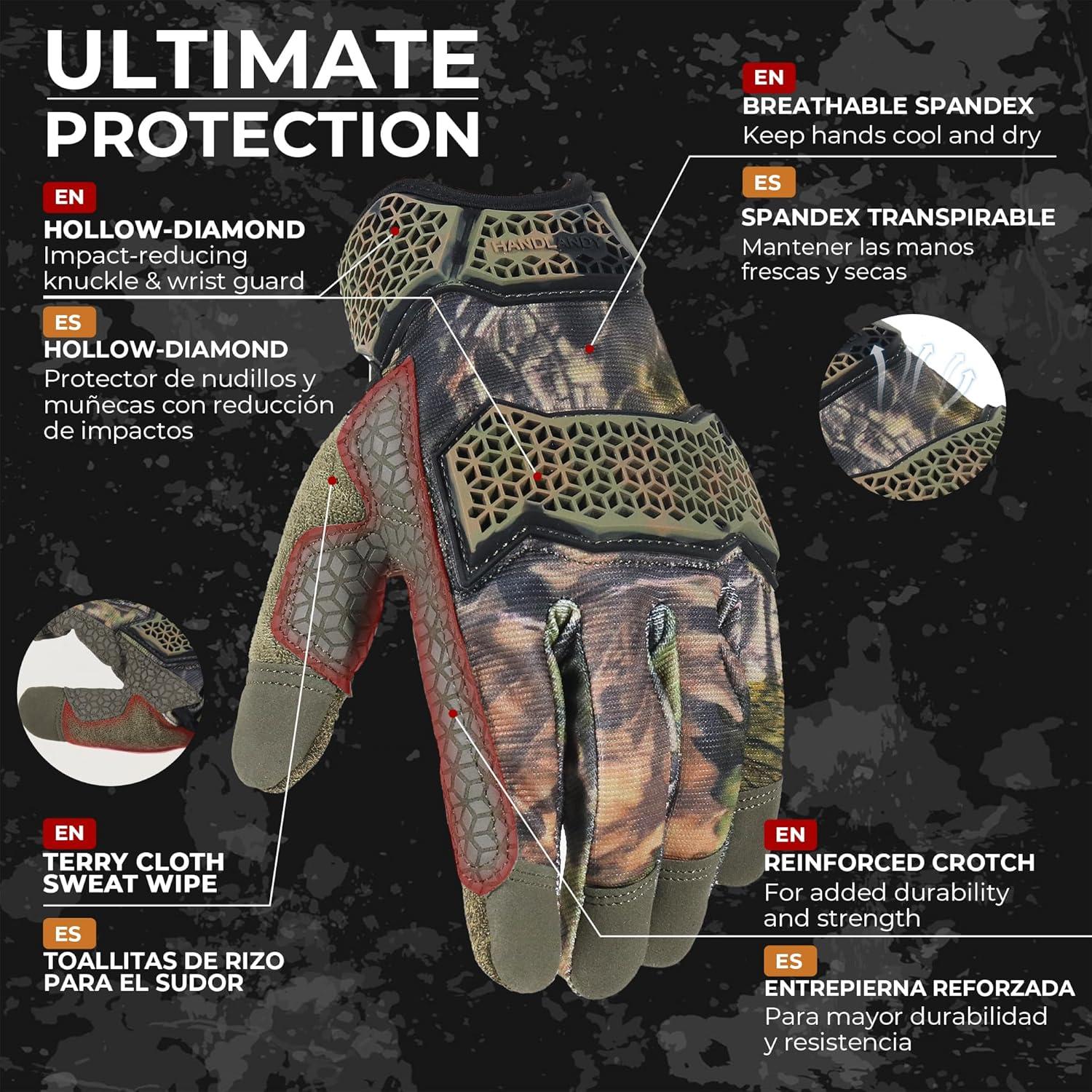 Guantes de Trabajo HANDLANDY Unisex Táctiles Flexibles