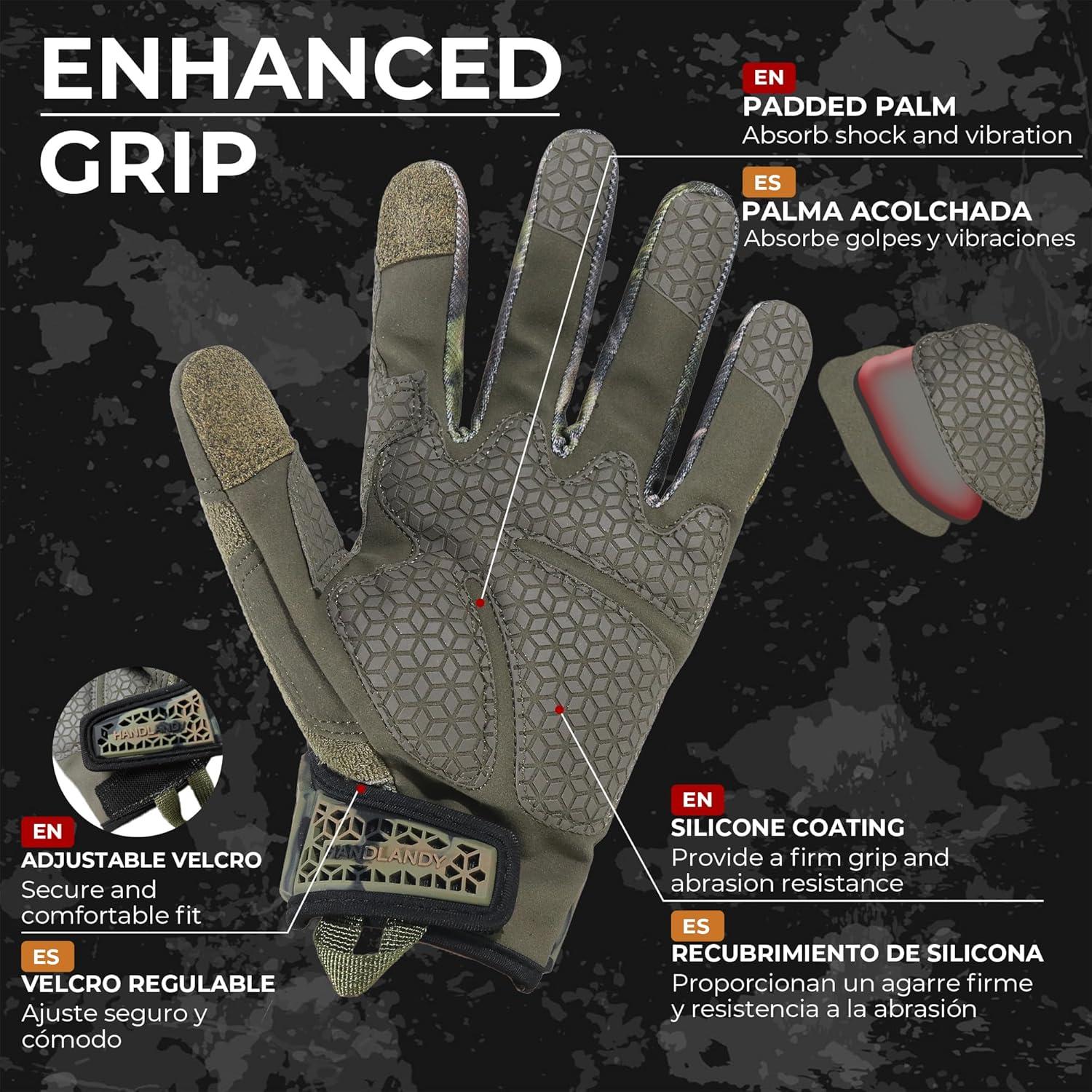 Guantes de Trabajo HANDLANDY Unisex Táctiles Flexibles