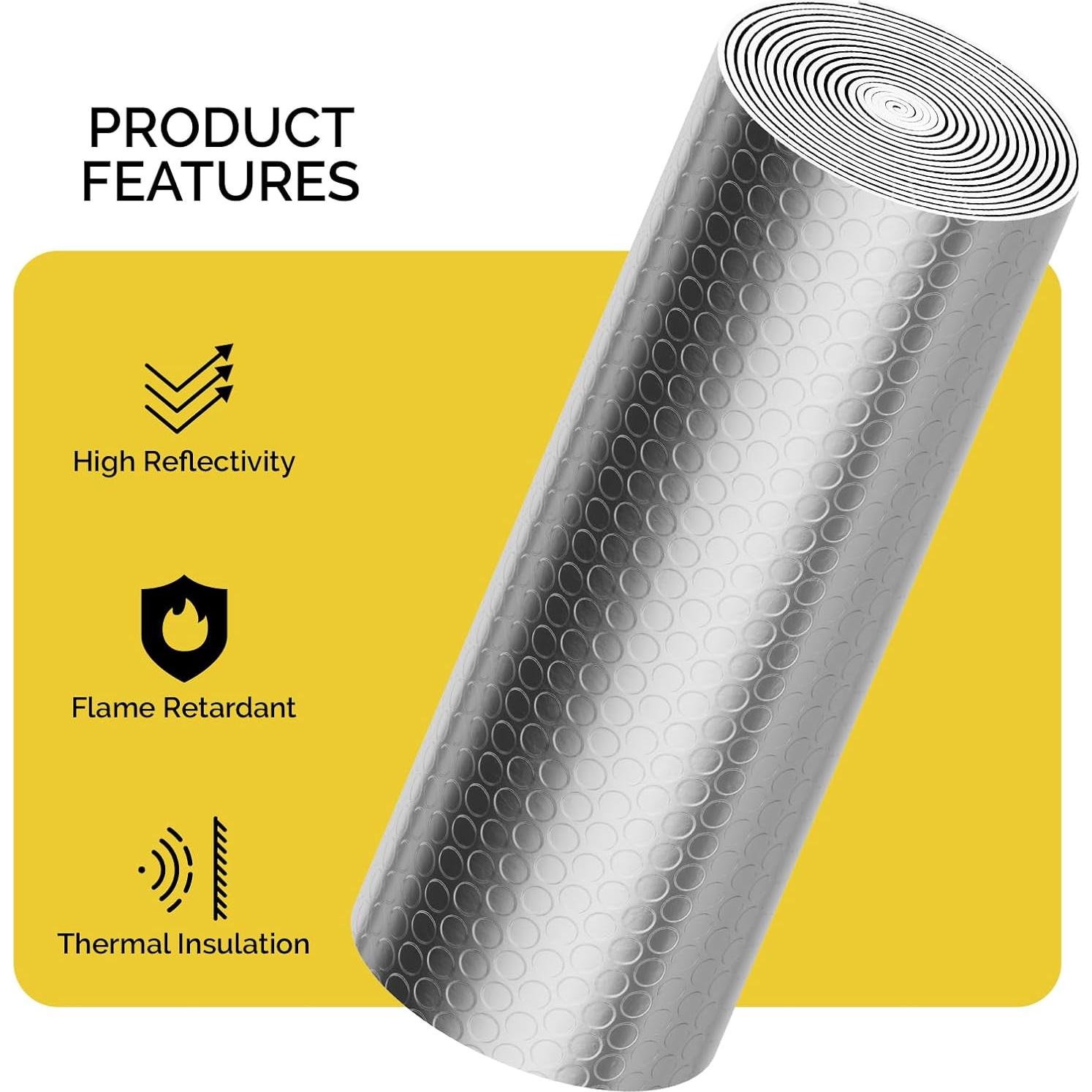 Rollos de Aislamiento Reflectante Fowong 61 cm x 3 m