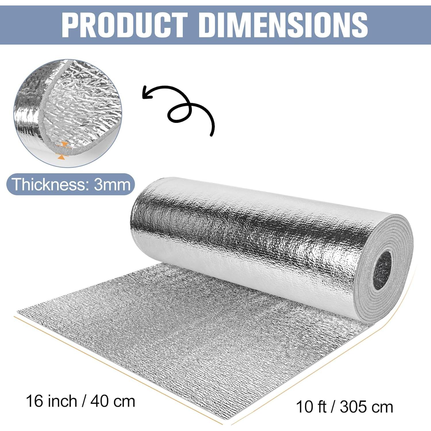 Rollo Aislante Reflectante 40cm x 3m Doble Cara Miuwauer