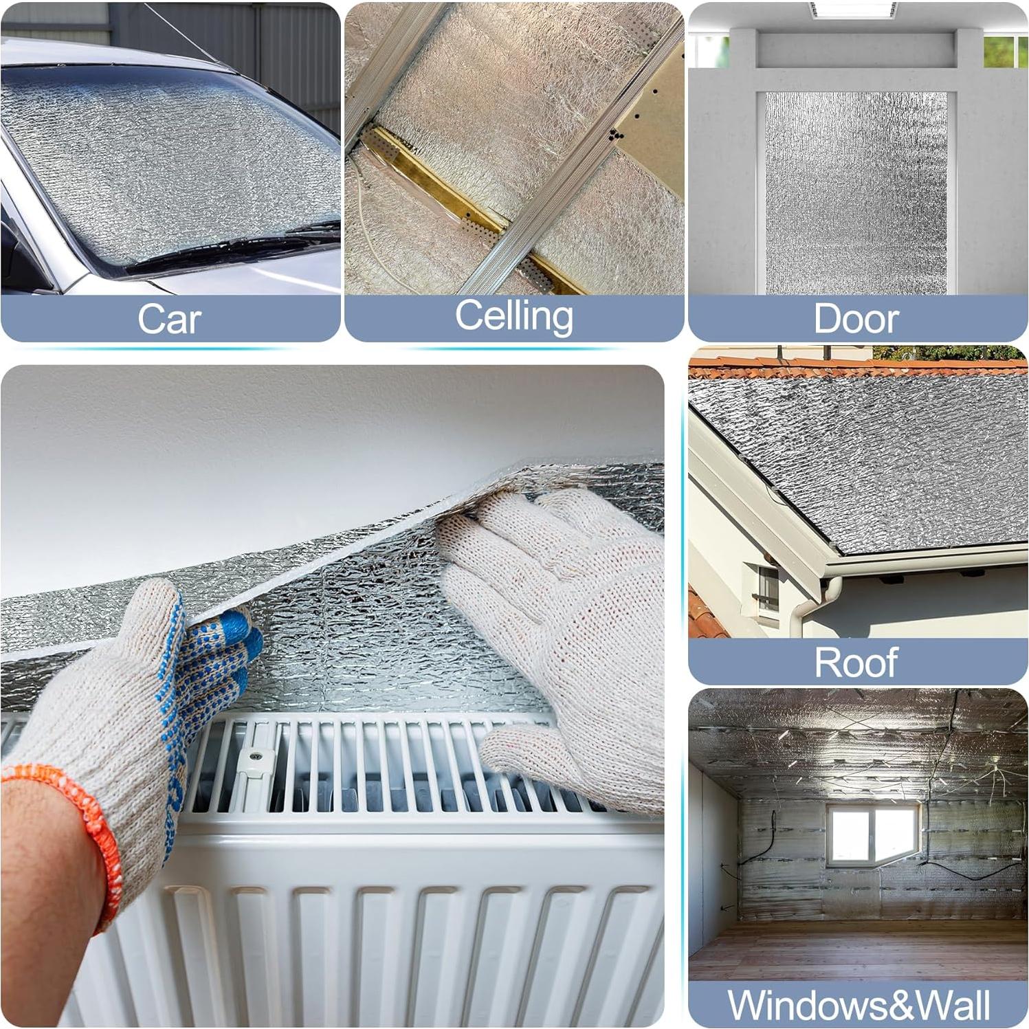 Rollo Aislante Reflectante 40cm x 3m Doble Cara Miuwauer