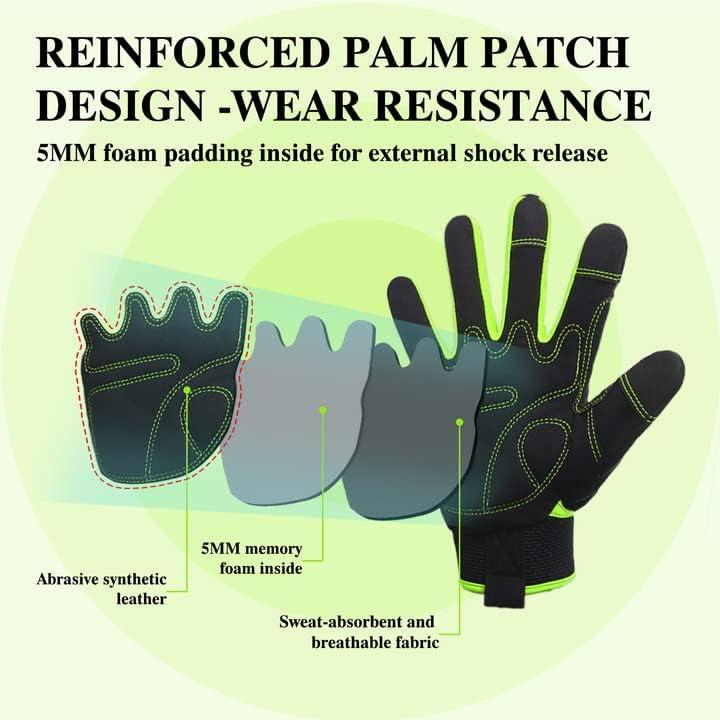 Guantes de Trabajo HANDLANDY Unisex Táctiles y Flexibles