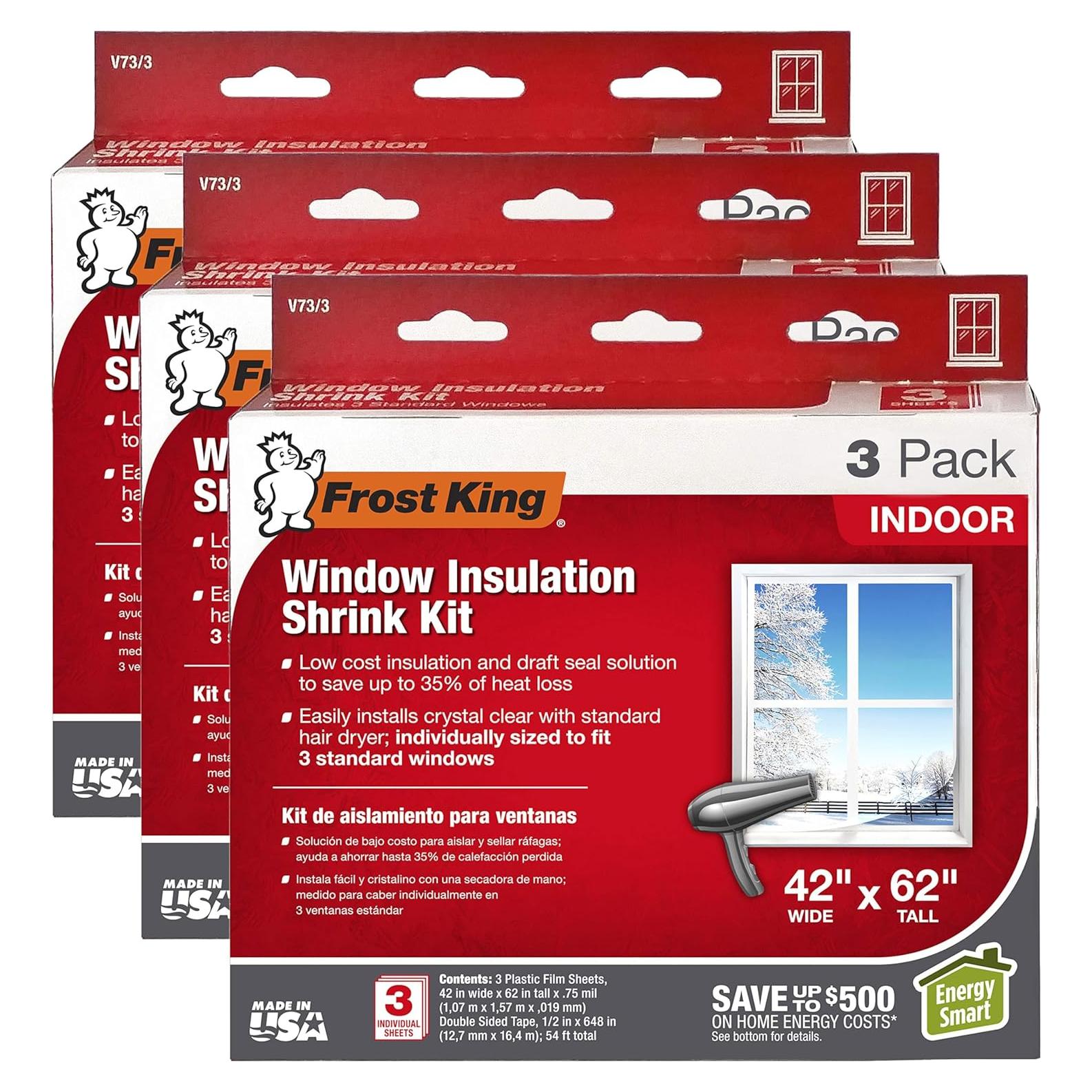 Kit de Ventana Retráctil Frost King V73, 3 y 9 Unidades, 106.68x157.48 cm