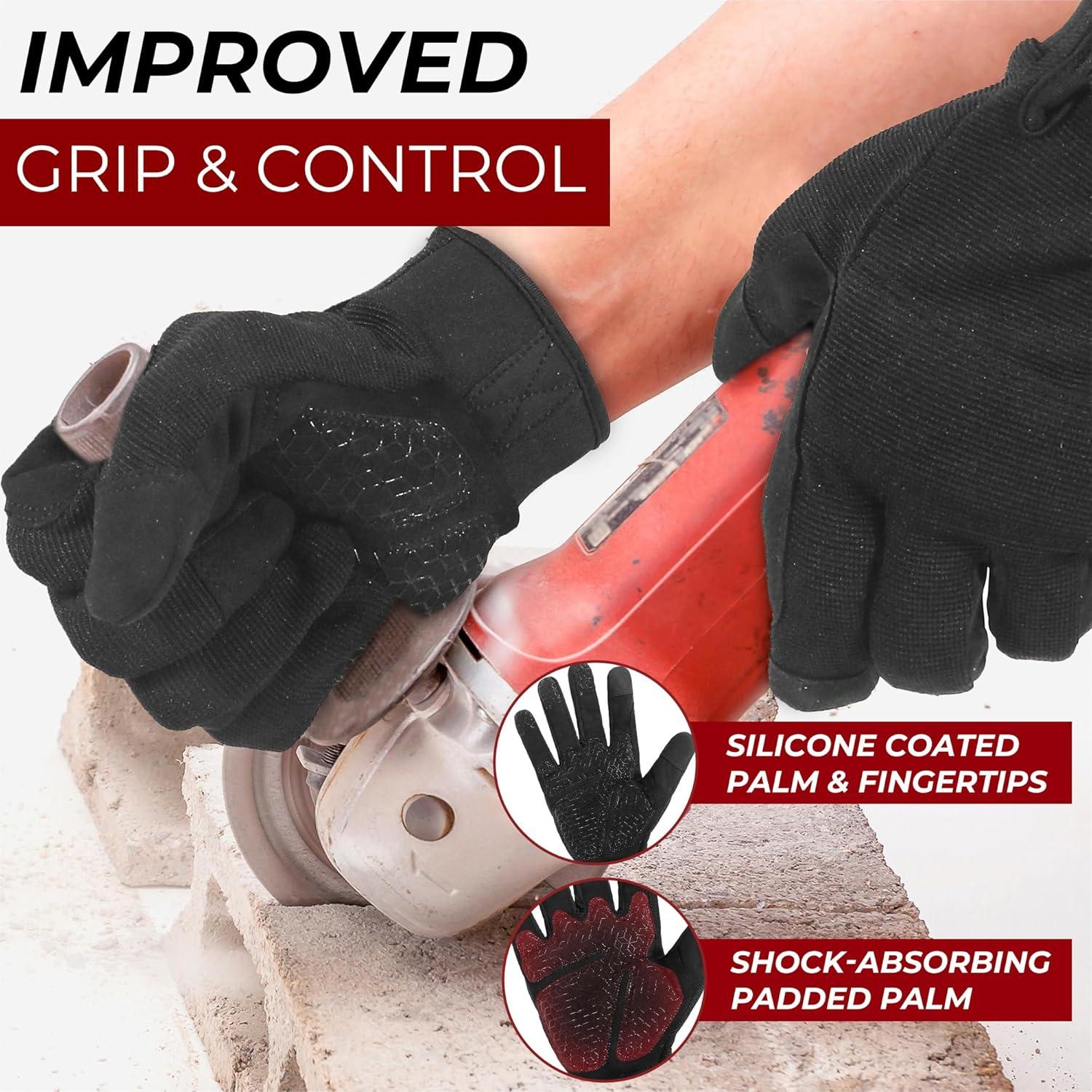 Guantes de Trabajo HANDLANDY Unisex Táctiles y Flexibles