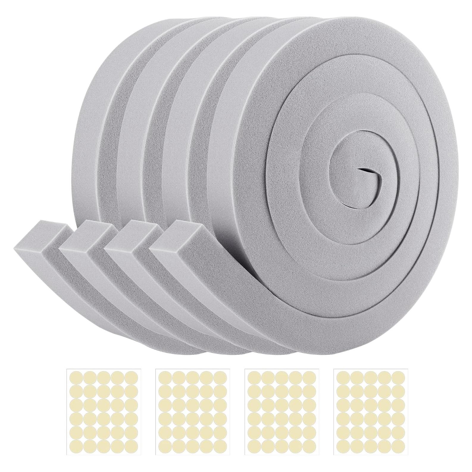 Cinta de Espuma Selladora para Aire Acondicionado moonoom 4 Pcs 2.54cm x 1.98m