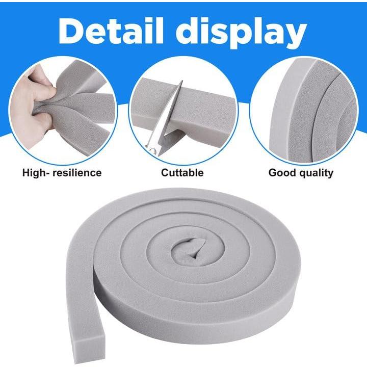 Cinta de Espuma Selladora para Aire Acondicionado moonoom 4 Pcs 2.54cm x 1.98m