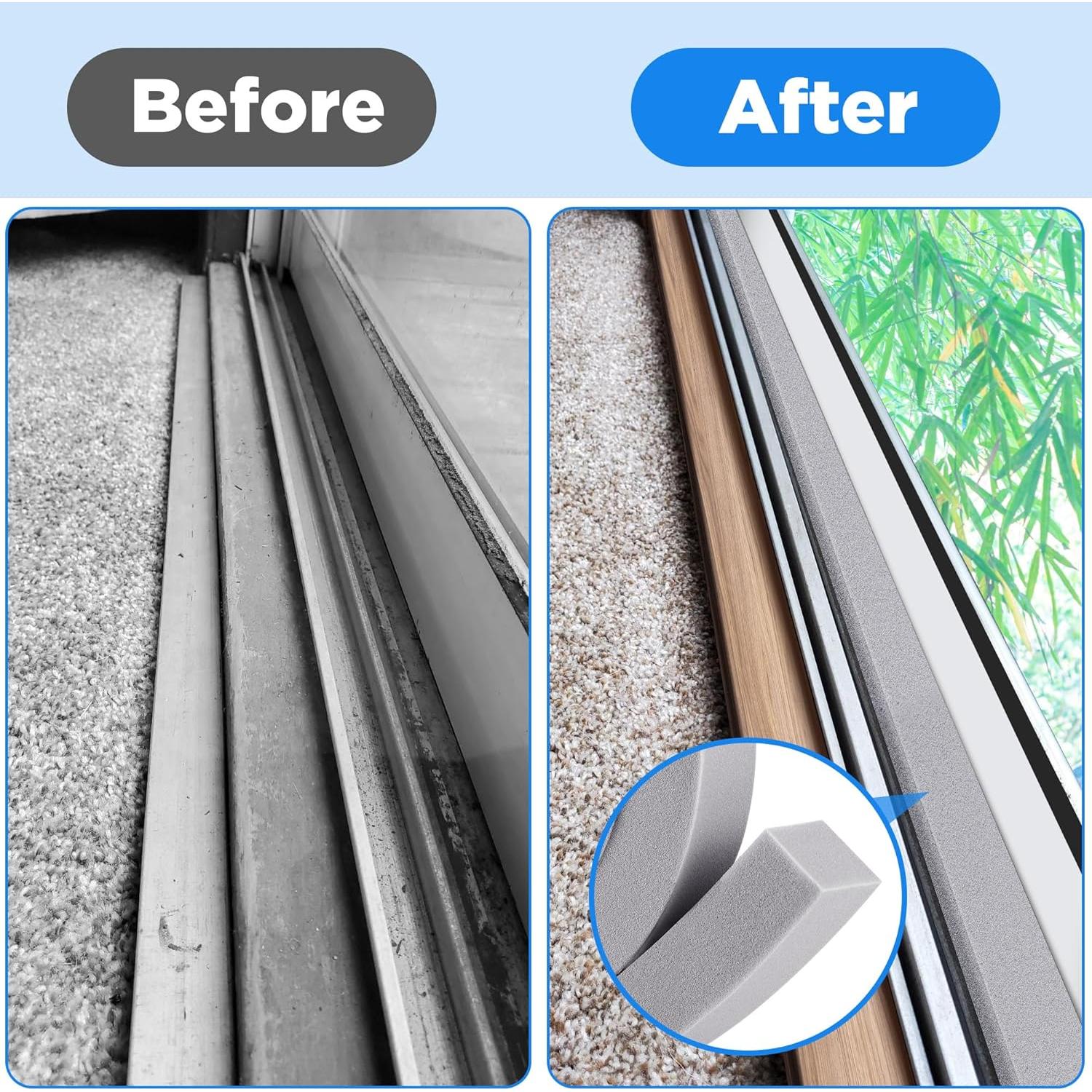 Cinta de Espuma Selladora para Aire Acondicionado moonoom 4 Pcs 2.54cm x 1.98m