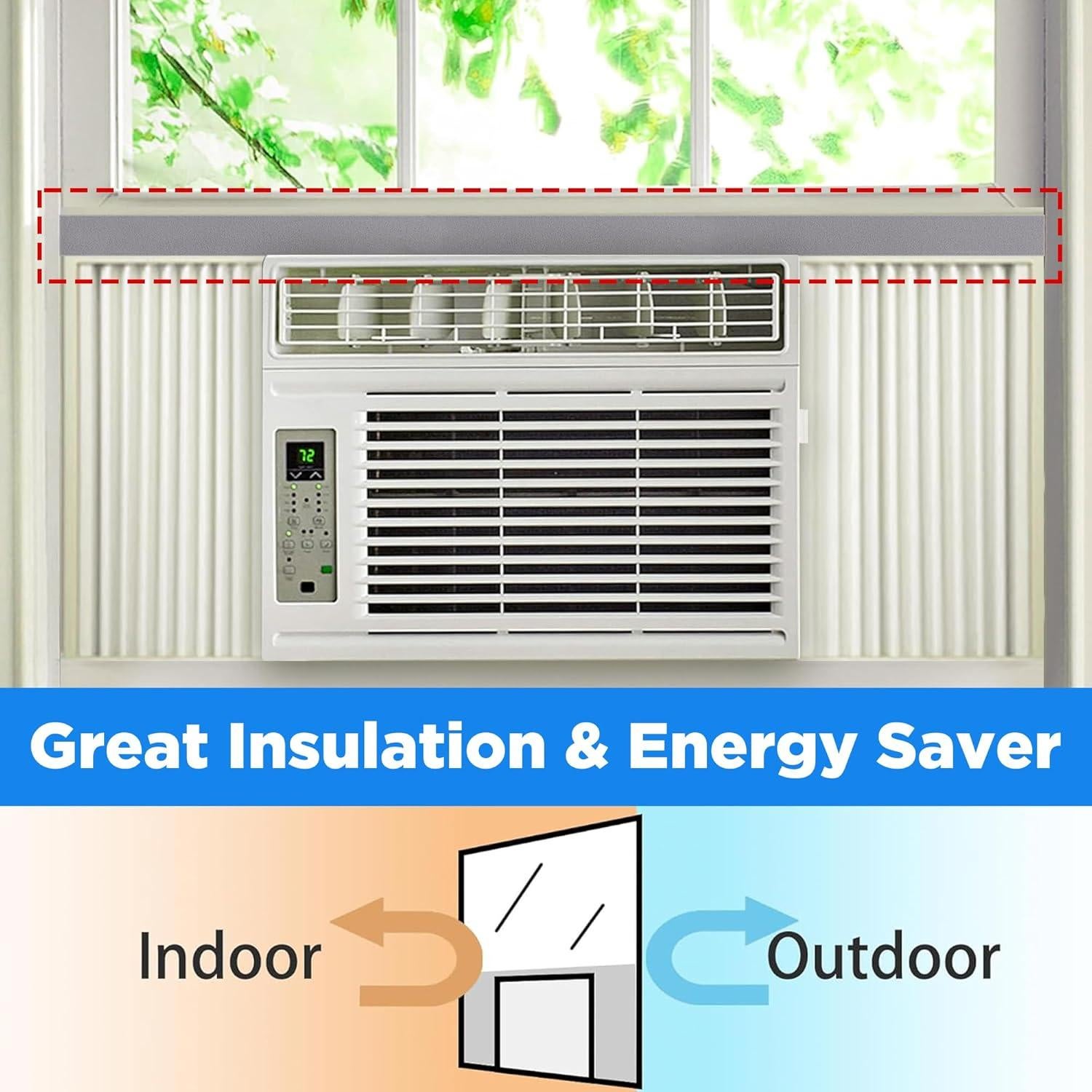 Cinta de Espuma Selladora para Aire Acondicionado moonoom 4 Pcs 2.54cm x 1.98m