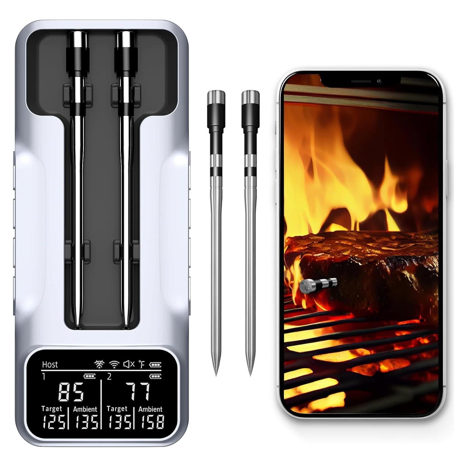 Termómetro Inalámbrico de Carne Speusurea SP-Y110 - Doble Sonda
