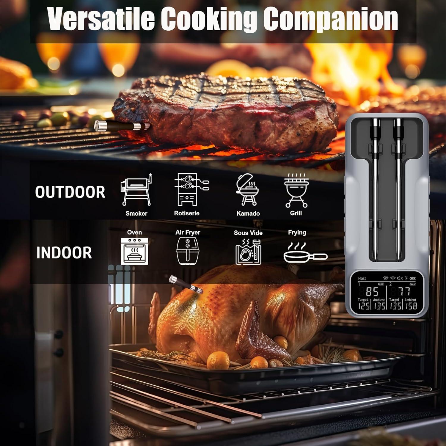 Termómetro Inalámbrico de Carne Speusurea SP-Y110 - Doble Sonda