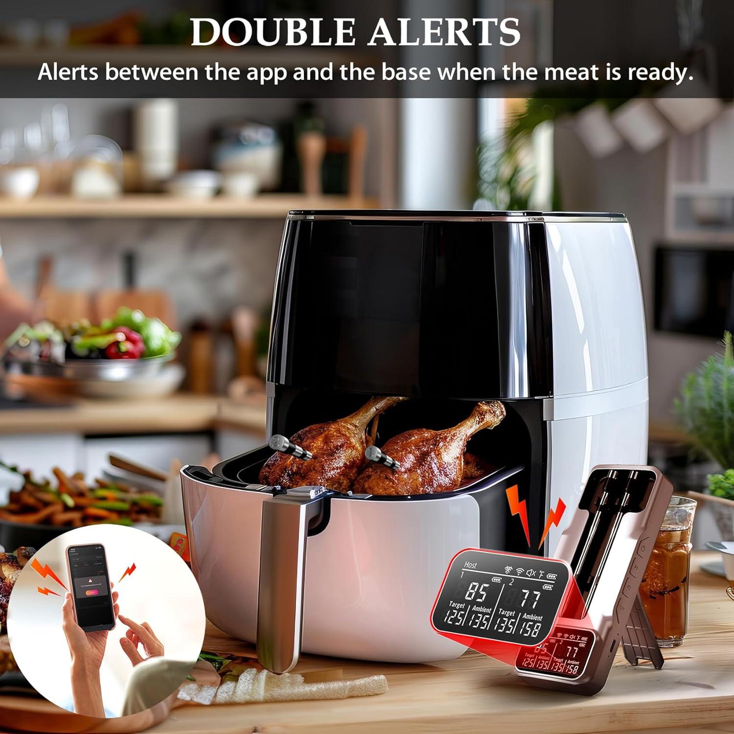 Termómetro Inalámbrico de Carne Speusurea SP-Y110 - Doble Sonda