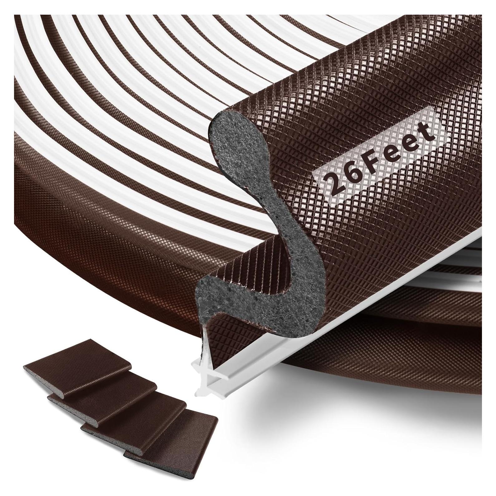 Burlete de Puerta 26 Pies BISOTHAI Aislamiento Acústico Marrón