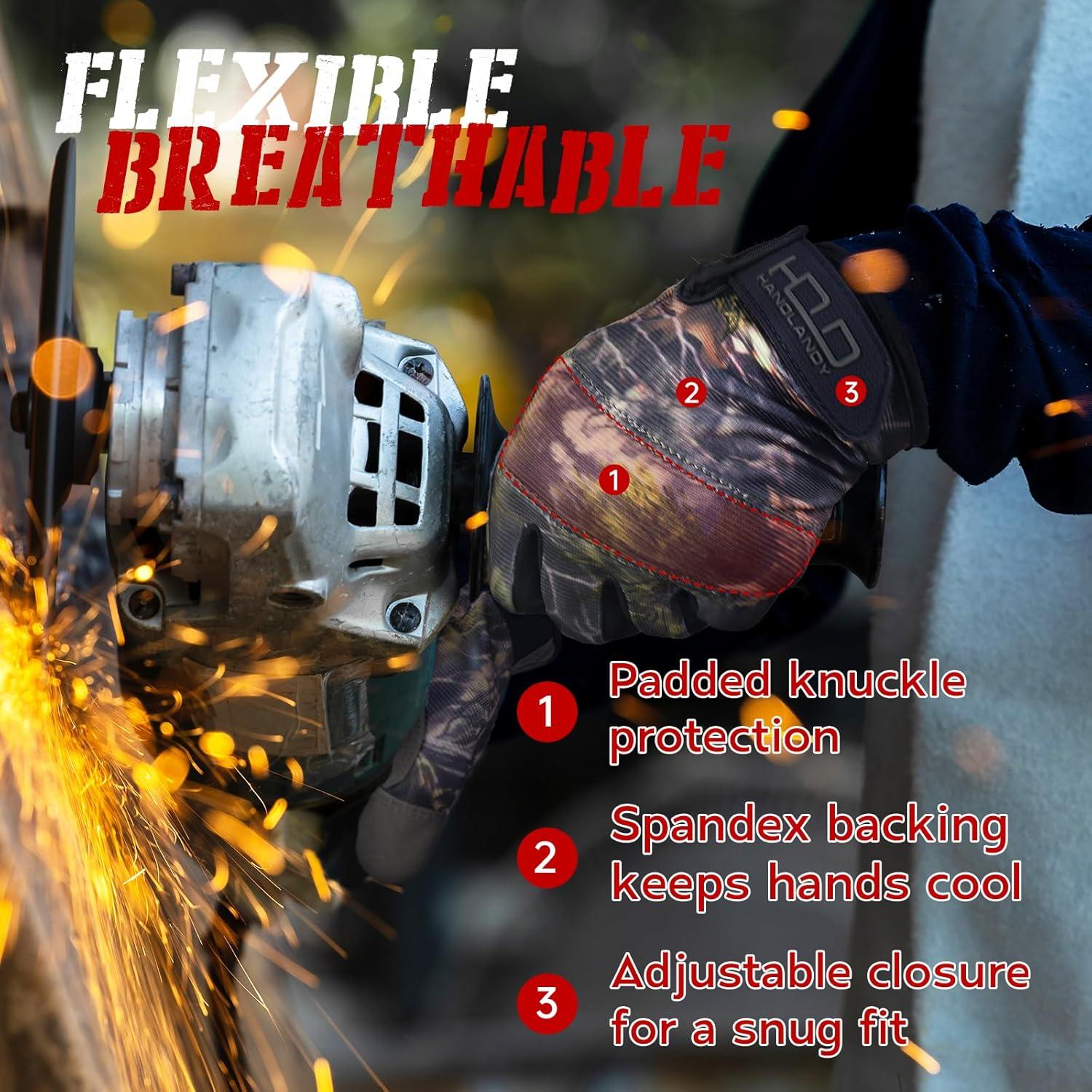 Guantes de Trabajo HANDLANDY Unisex Táctiles 2X Grande