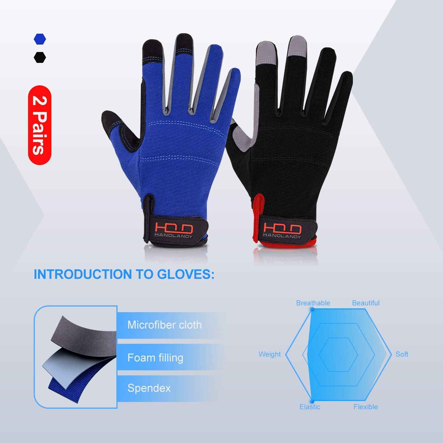 Guantes de Trabajo HANDLANDY Táctiles Unisex Medianos