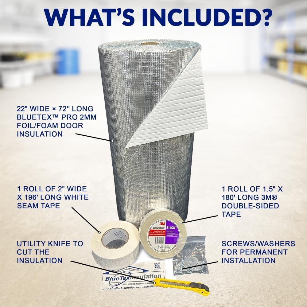 Kit de Aislamiento para Puertas de Garaje BlueTex 5 Paneles 16.76m x 2.44m