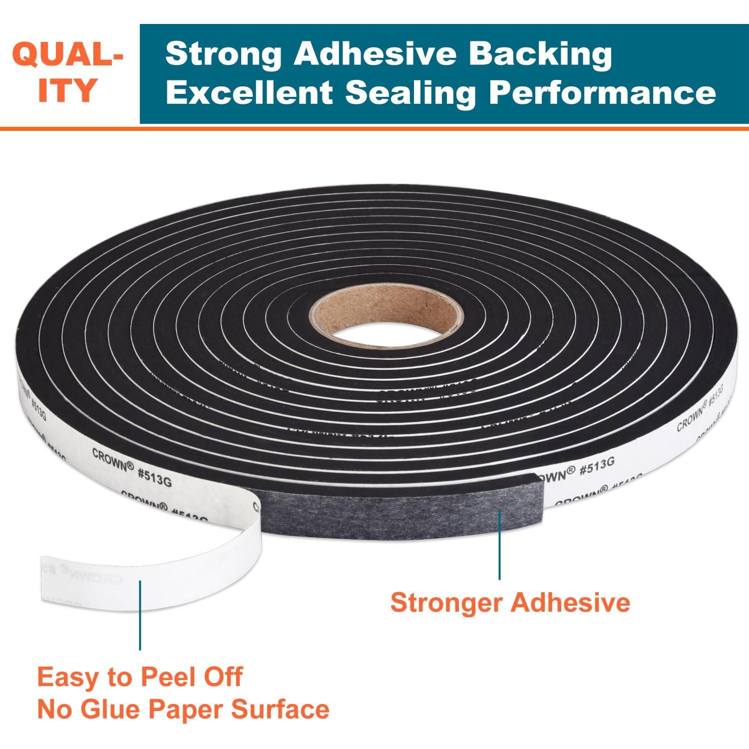 Sello de Puerta con Burlete ALLWIN 2.54 cm x 3.96 m Negro