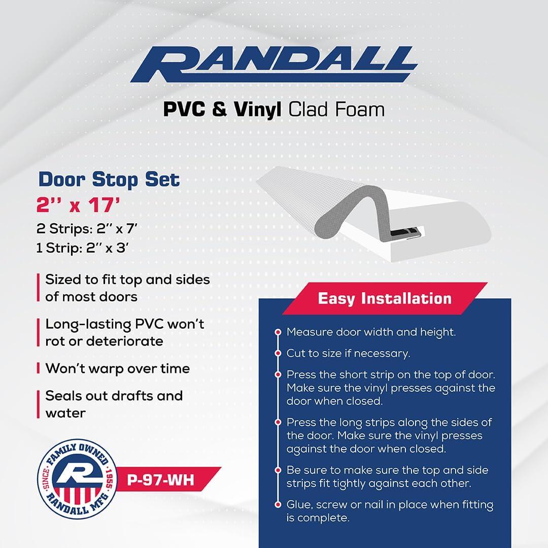Juego de Burletes para Puertas Randall 2 Piezas 213 cm