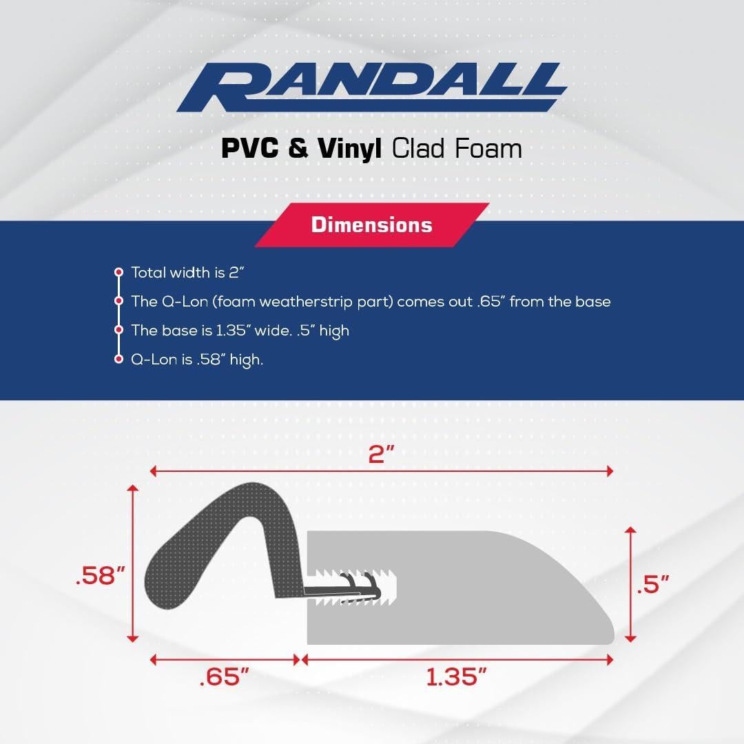 Juego de Burletes para Puertas Randall 2 Piezas 213 cm