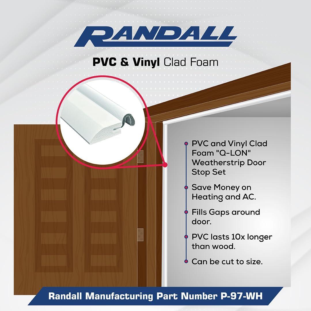 Juego de Burletes para Puertas Randall 2 Piezas 213 cm