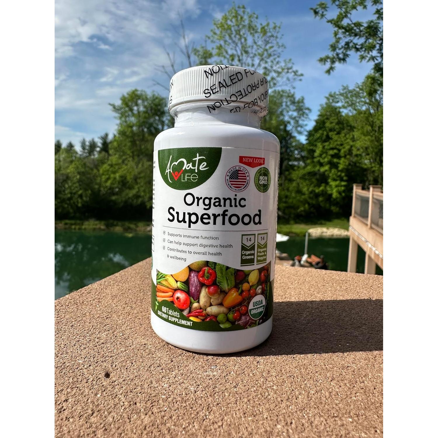 Suplemento Dietético Orgánico Amate 60 Cápsulas Superalimentos