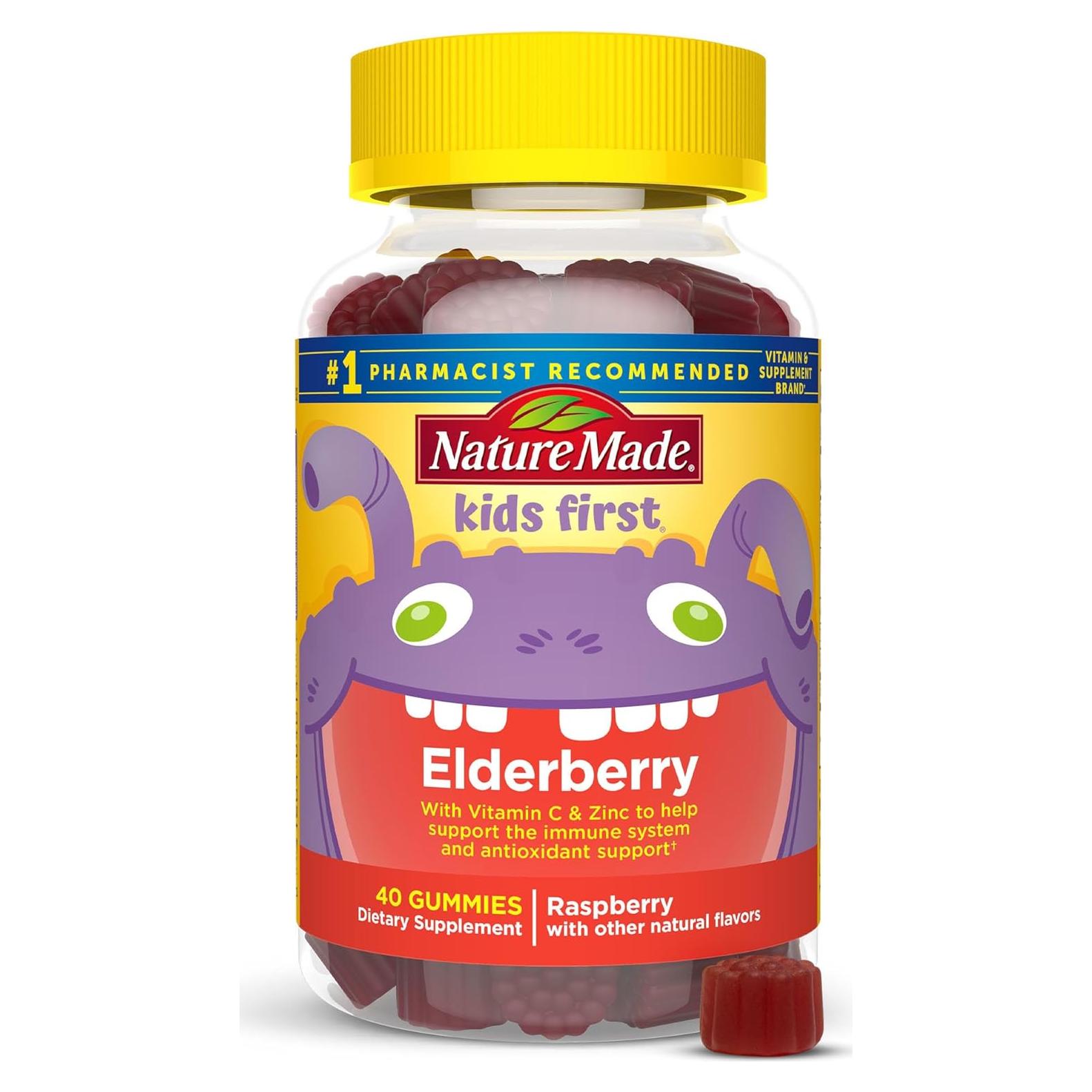 Gominolas de Saúco Nature Made Kids First con Vitamina C y Zinc - 40 Unidades